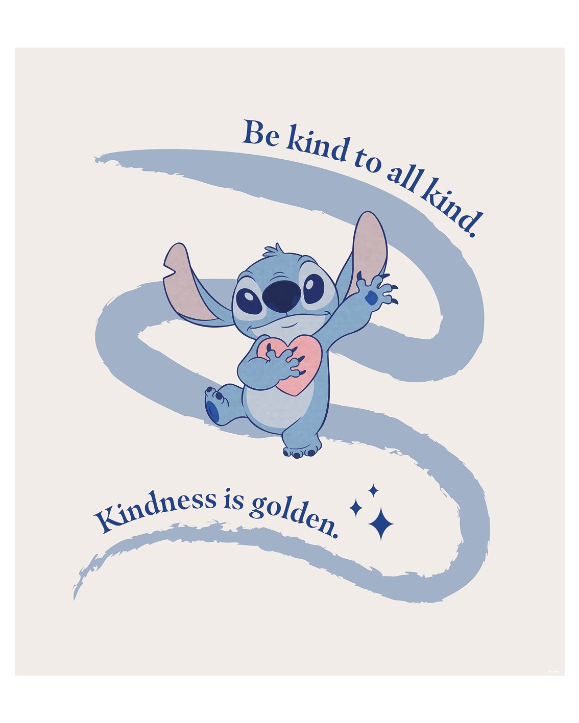 Komar Bild »Stitch Kindness«, Disney, (1 St.), Wandbild zur Dekoration im Kinderzimmer - ohne Rahmen