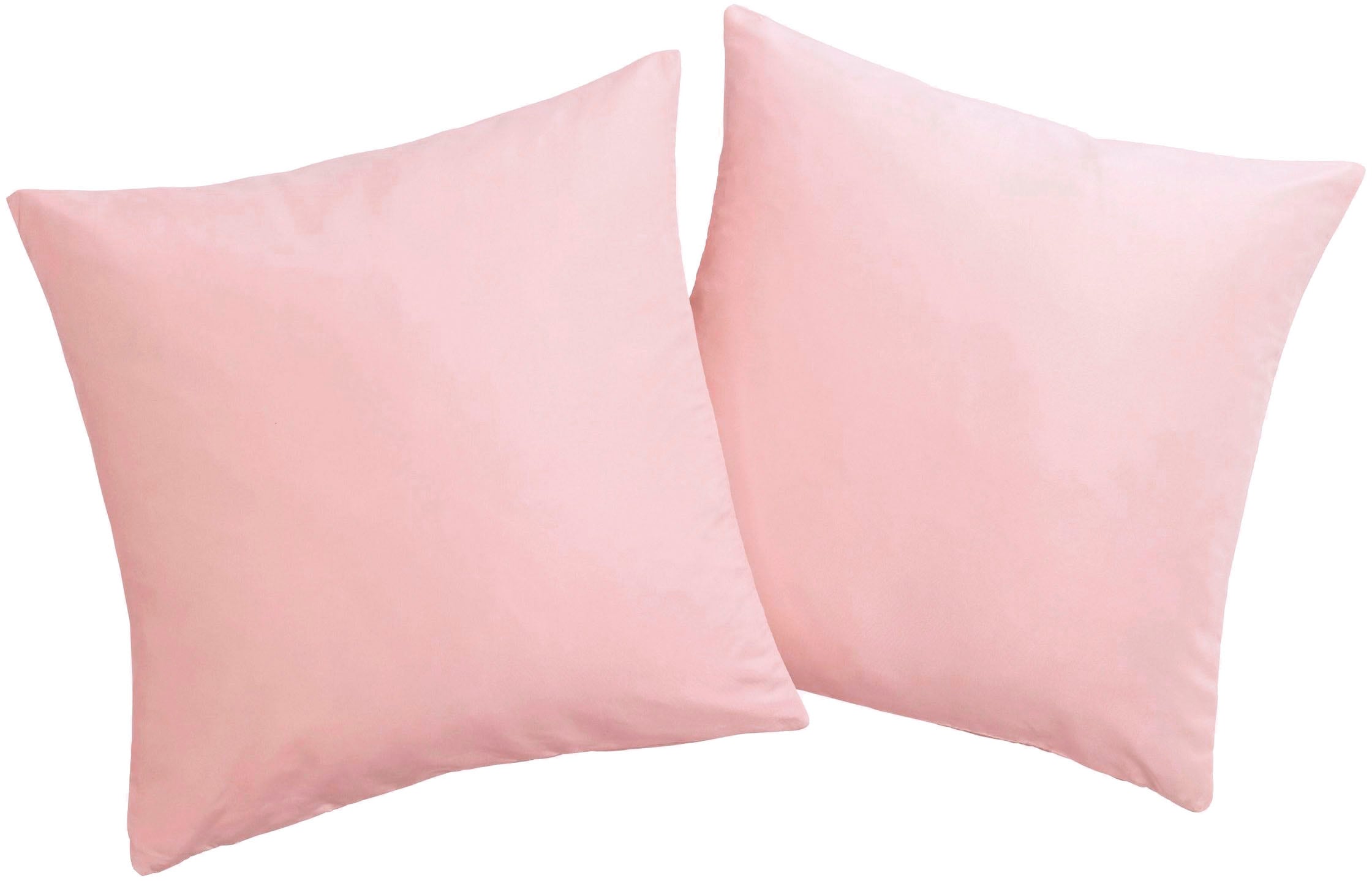 OTTO home Dekokissen »Parry  Microfaser« 2-er Set, unifarben, Kissenhüllen ohne Füllung, mit Reißverschluss