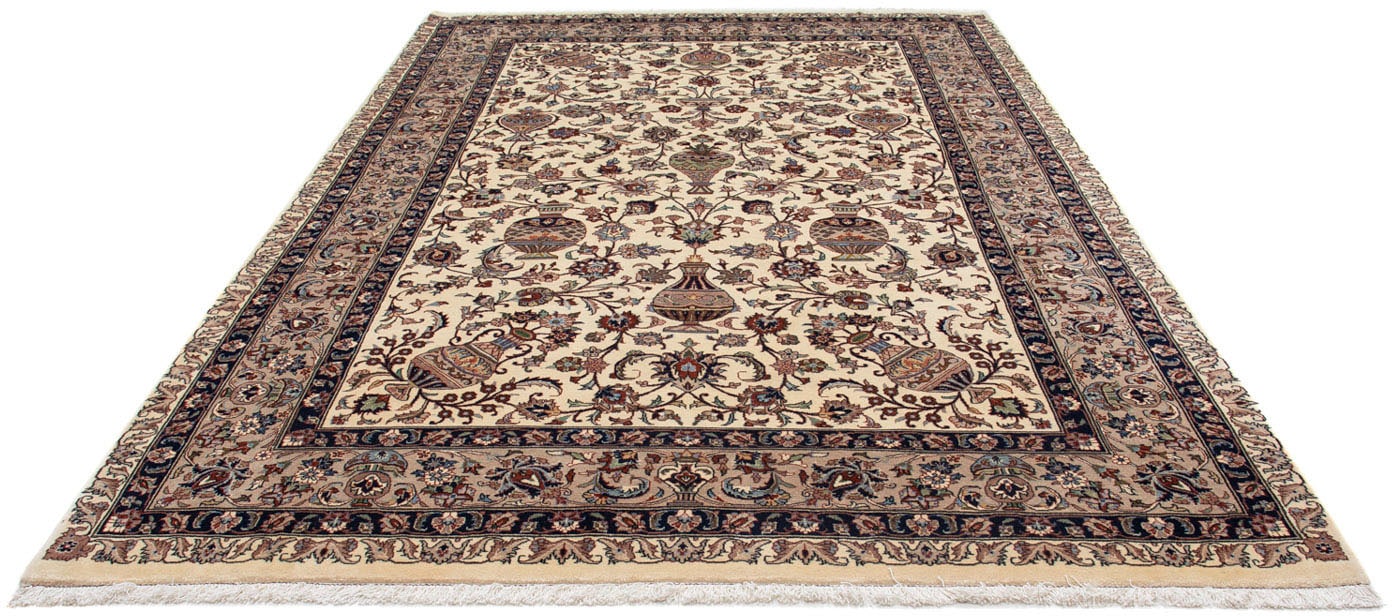 morgenland Wollteppich »Kaschmar Blumenmuster Beige 310 x 200 cm«, rechteck günstig online kaufen