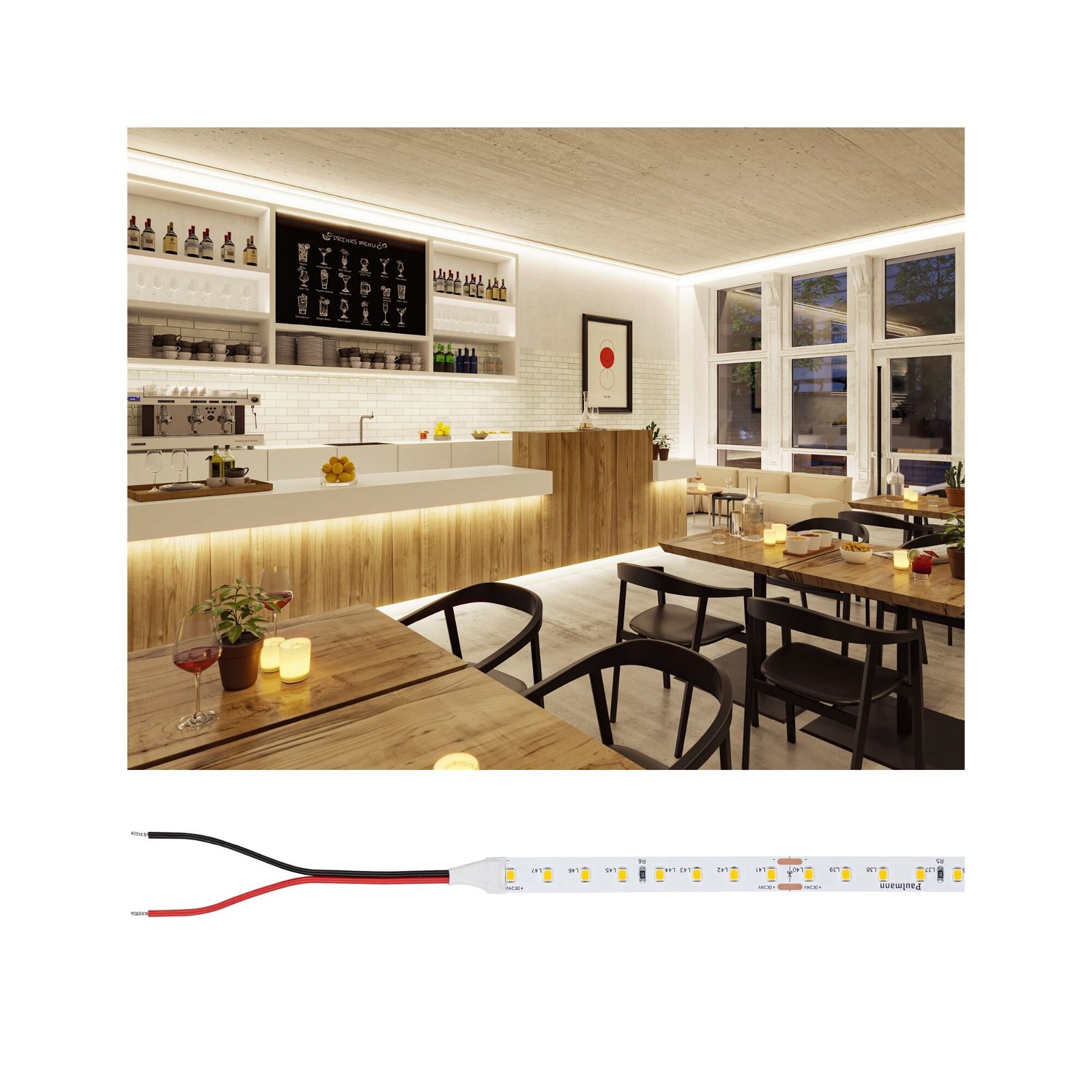 Paulmann LED-Streifen »Pro Strip Silver P75 10m 827 IP20 24V DC 42W« günstig online kaufen