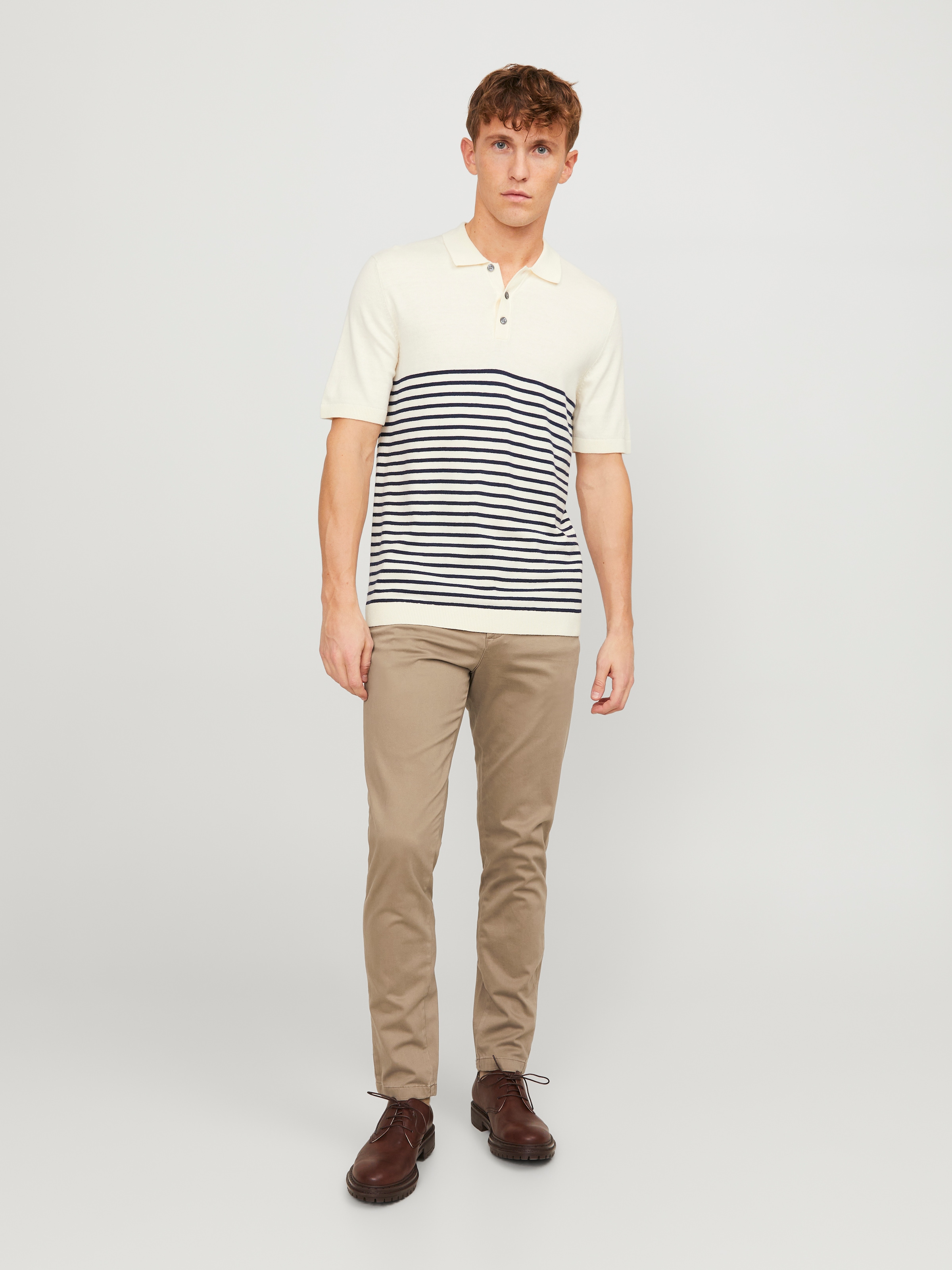 Jack & Jones Chinohose »JJIMARCO mit Badge und hohem Tragekomfort«  unifarben, modisch, slim fit, Baumwollmischung