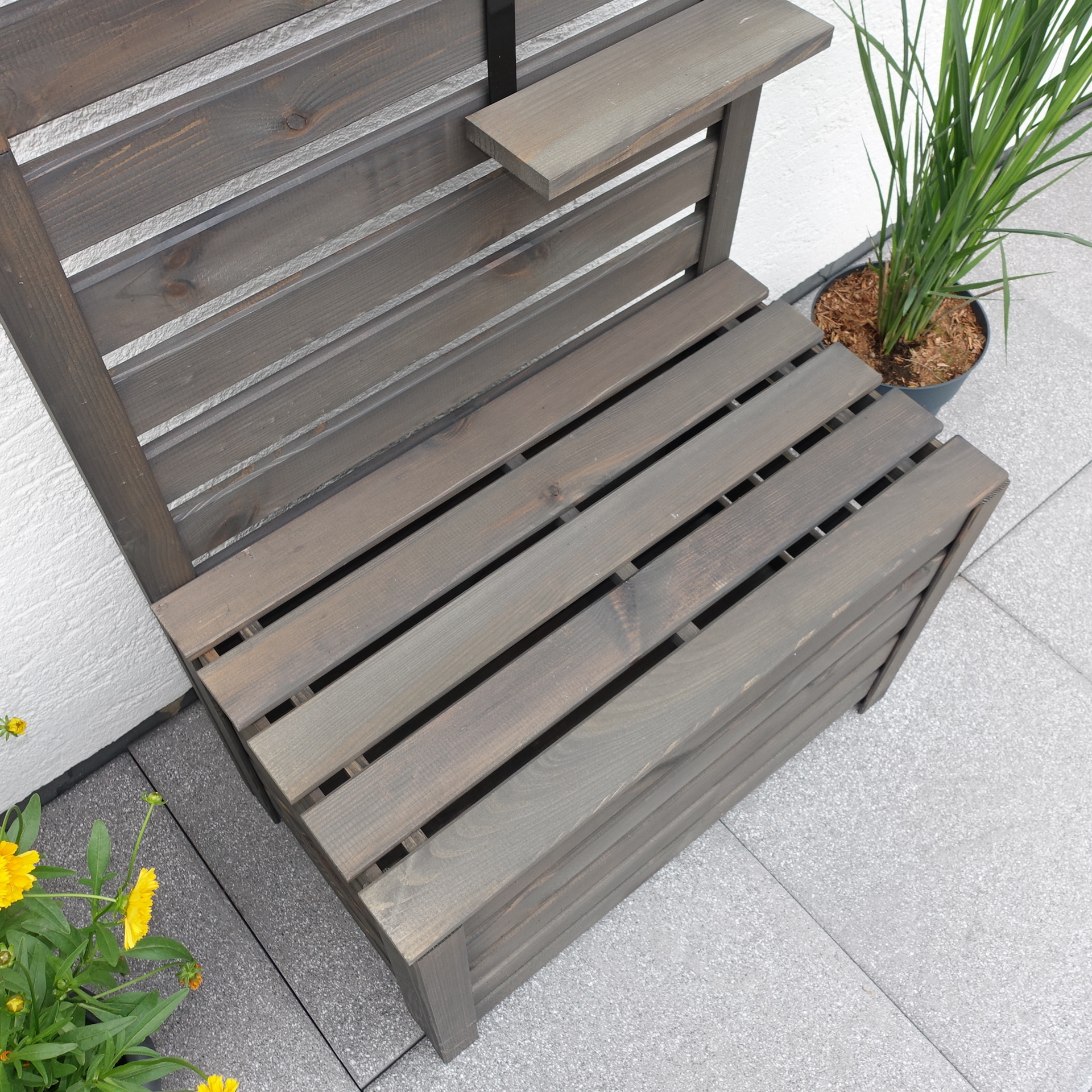 promadino Spalier »für Balkon und Garten« Sitzgelegenheit und Sichtschutz, L70xT40xH180cm, Volumen: 91 Liter