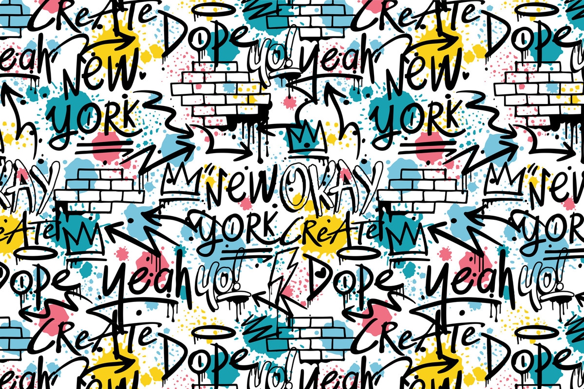 A.S. Création Vliestapete »Graffiti-Tapete bunt Weiß Schwarz Street-Art Sty günstig online kaufen