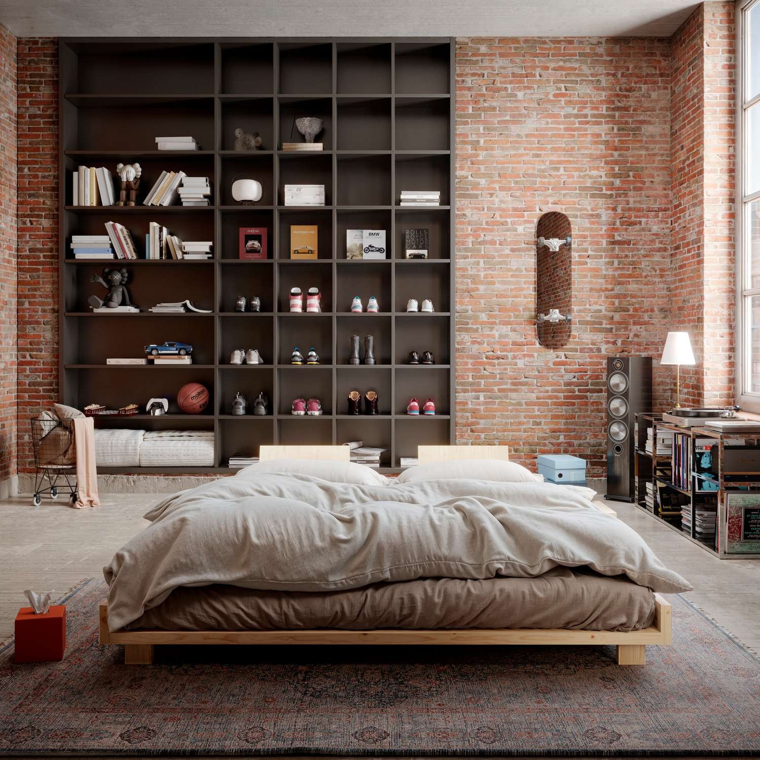 Karup Design Bett »Social Sofa Bed, mit verstellbarem Zubehör, inkl Matratze & Lattenrost«, Bett wahlweise mit 2 oder 4 Rückenlehnen und 2 Ablagen. Mit Matratze