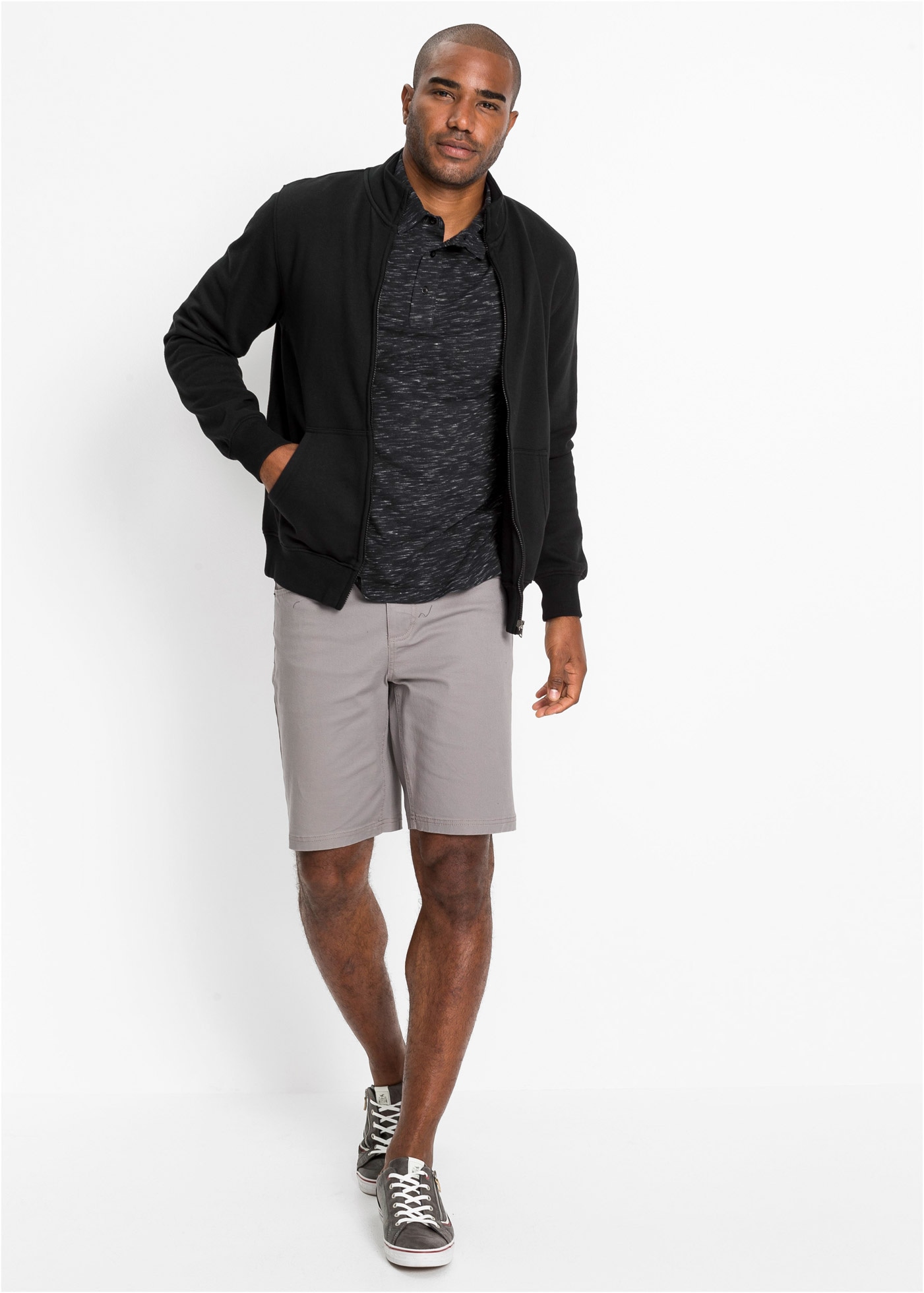 bonprix Poloshirt Regular Fit, Kurzarm, Kragen mit Knopfleiste