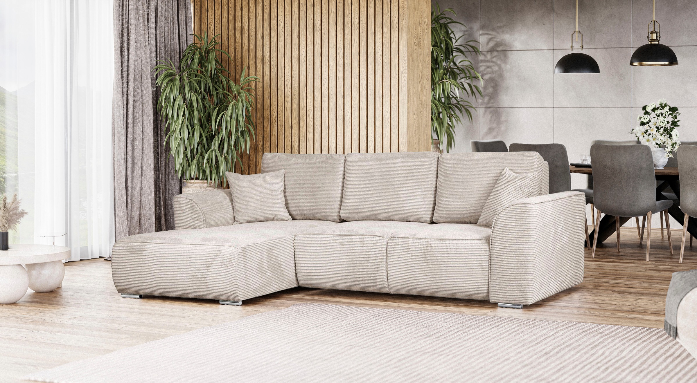 INOSIGN Ecksofa »BEATRICE optionale Schlafsofa mit Bettkasten, B/T/H: 265/1 günstig online kaufen