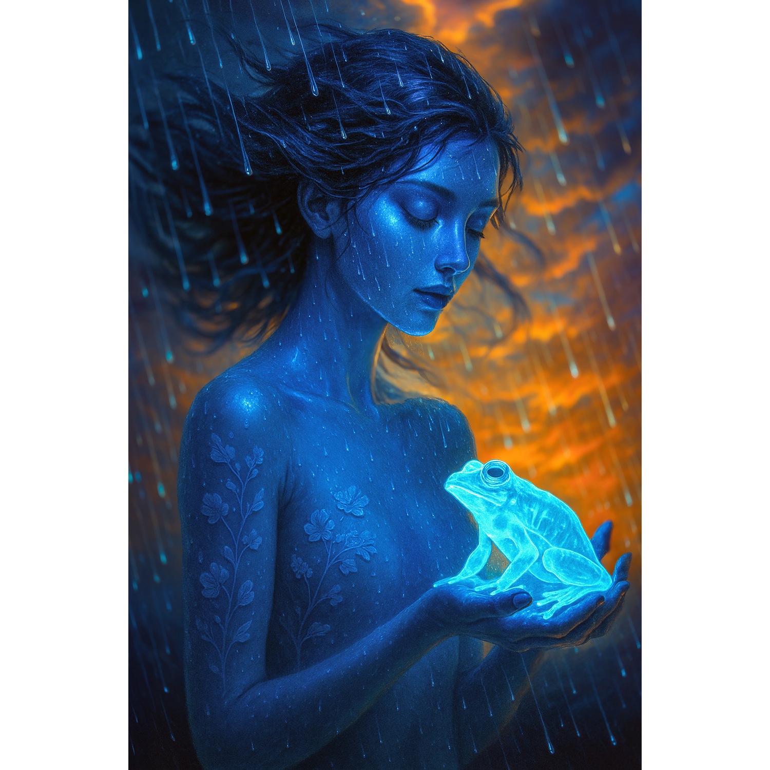 queence Acrylglasbild »Regenzauber«, Bilder von Frauen-Fantasy-Frau-Gemälde günstig online kaufen