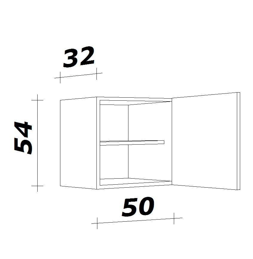 Flex-Well Hängeschrank »Bergen«, (B x H x T) 50 x 54,8 x 32 cm