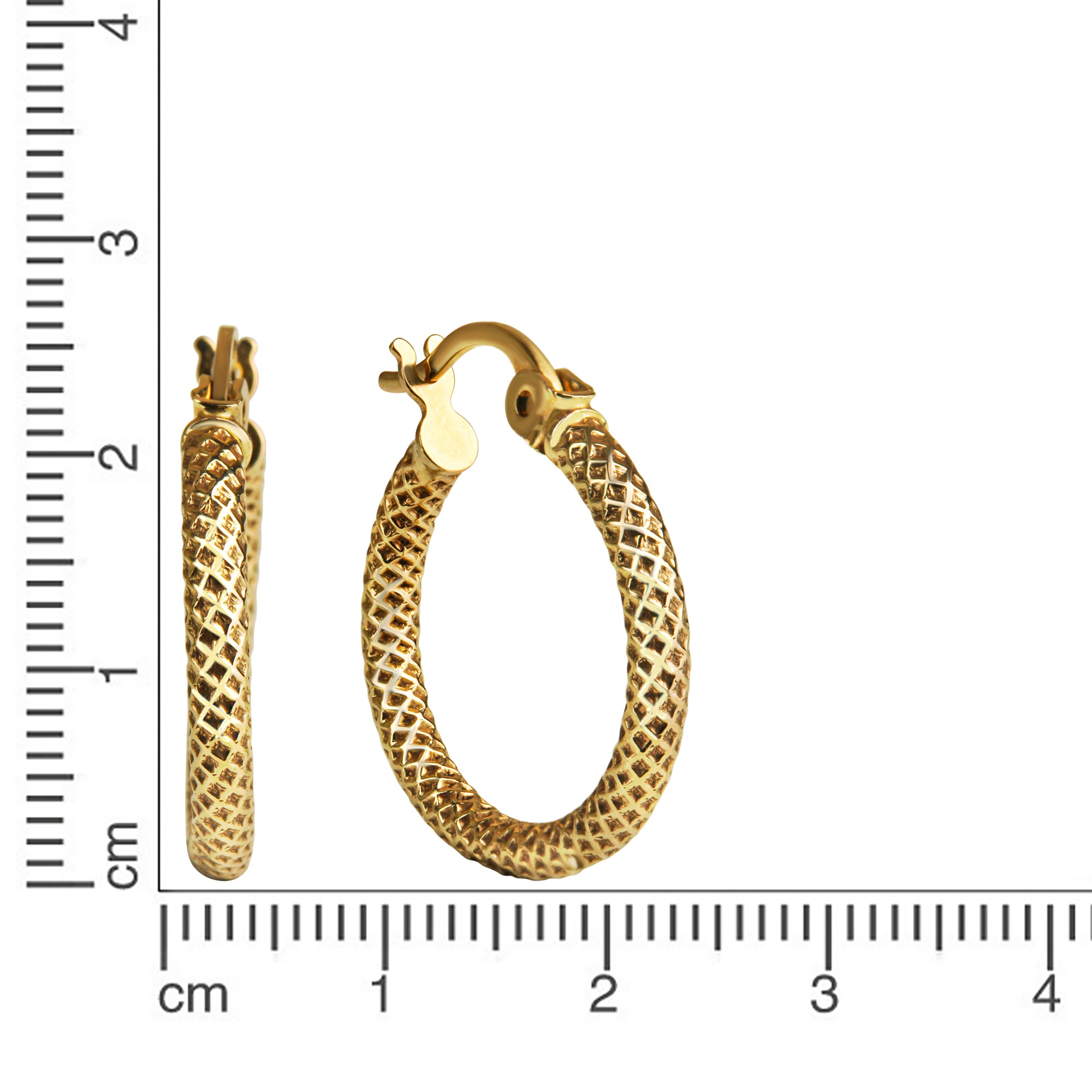 CELESTA Paar Creolen »375 Gold strukturiert«