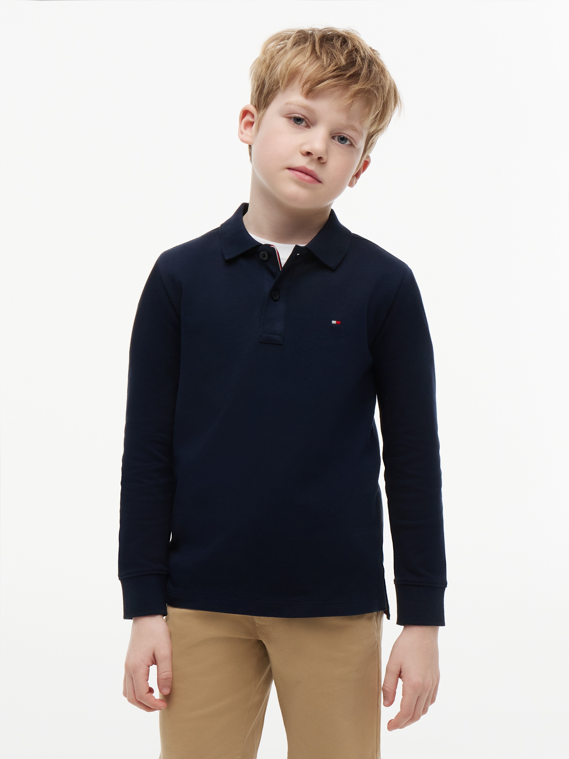 Tommy Hilfiger Poloshirt »REG POLO LS« mit Logostickerei