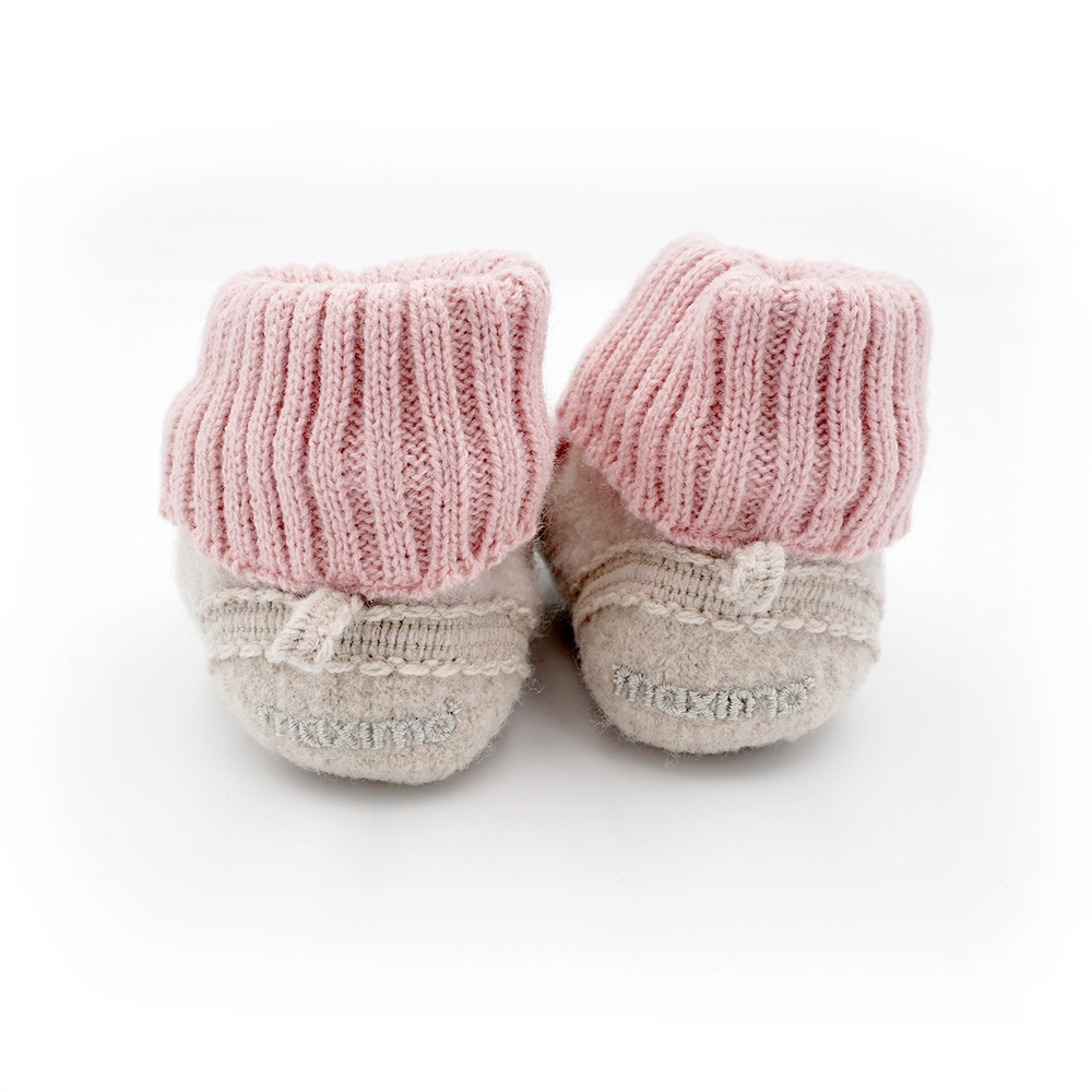 MAXIMO Hüttenschuhe, Wolle, Anti-Rutsch-Sohle, gefüttert, Strickbündchen, mit Öhrchen