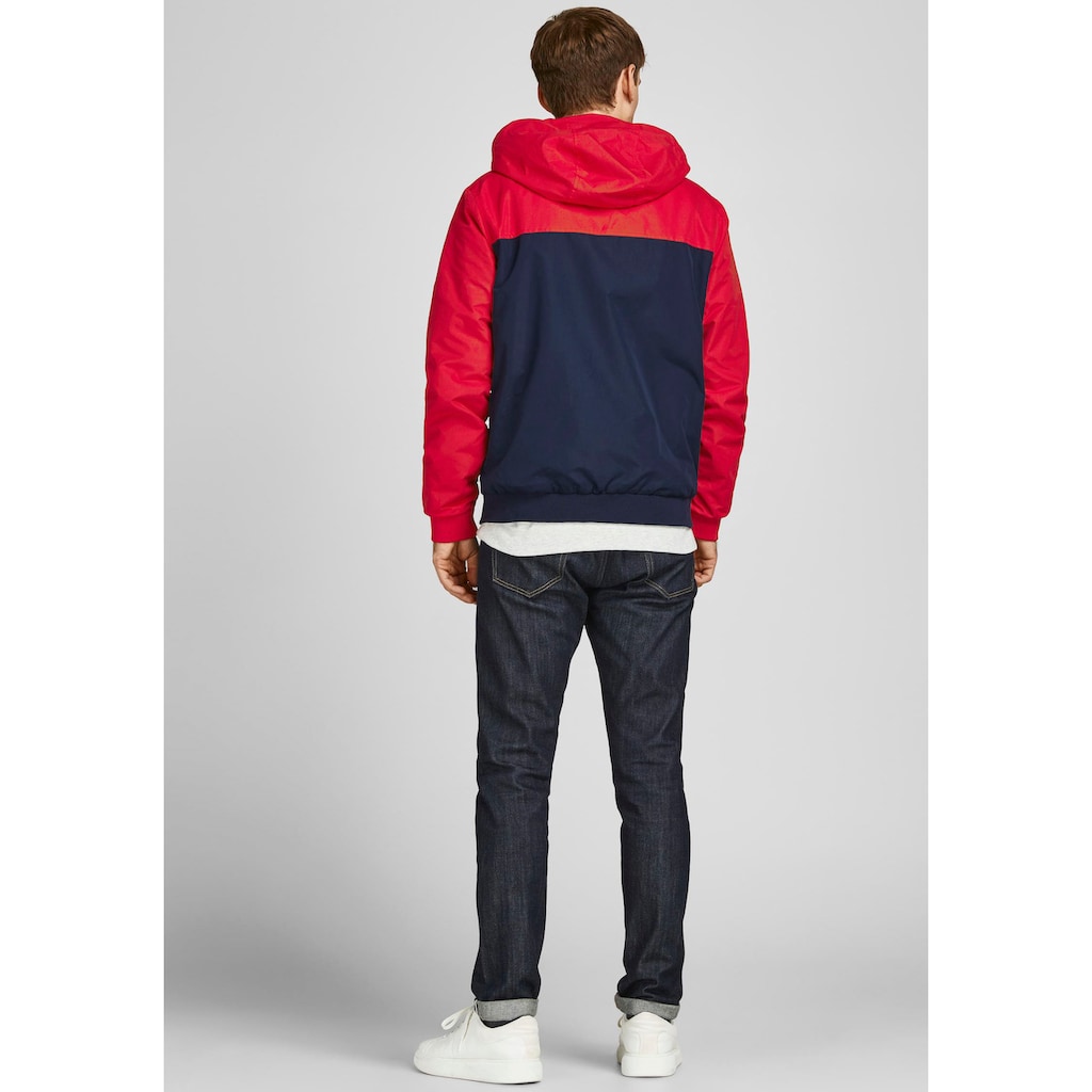 Jack & Jones Windbreaker »RUSH BLOCKING HOOD BOMBER«, mit Kapuze