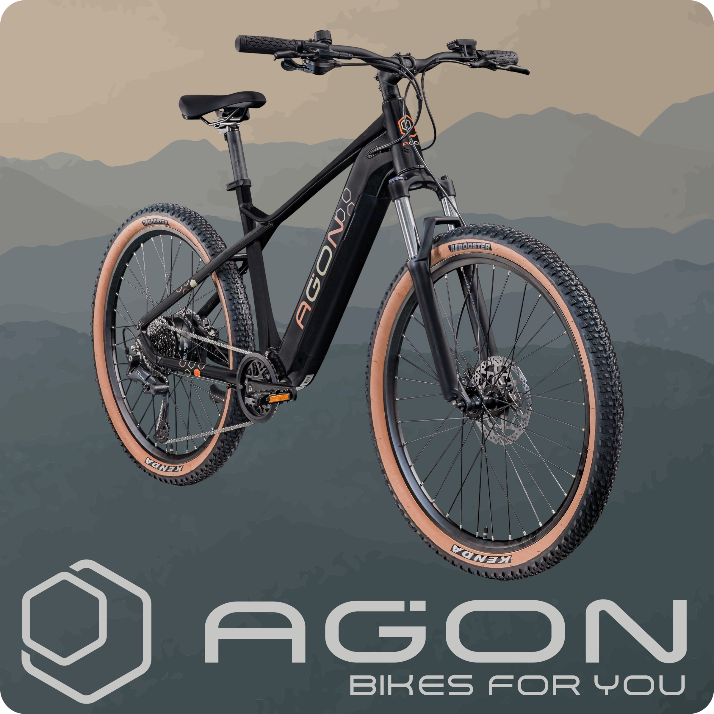 AGON »Alpha« 10 Gang Shimano Deore SGS T6000 Schaltwerk Kettenschaltung Heckmotor 250 W E Bike Mountainbike Herren oder Damen 160 - 185 cm