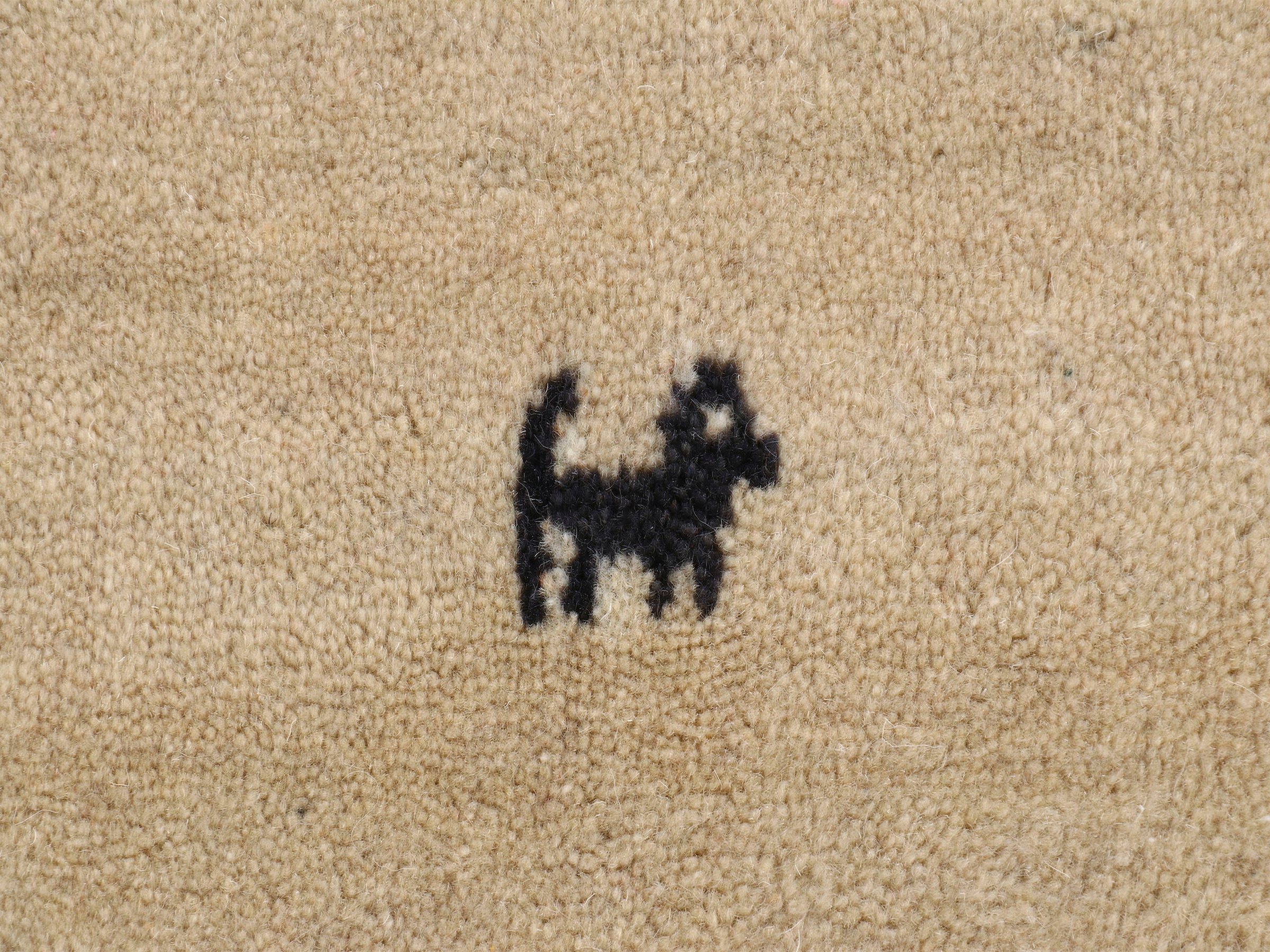 carpetfine Wollteppich »Gabbeh Uni«, rund, 15 mm Höhe, reine Wolle handgewebt, Gabbeh Tiermotiv warmes Raumklima viele Größen