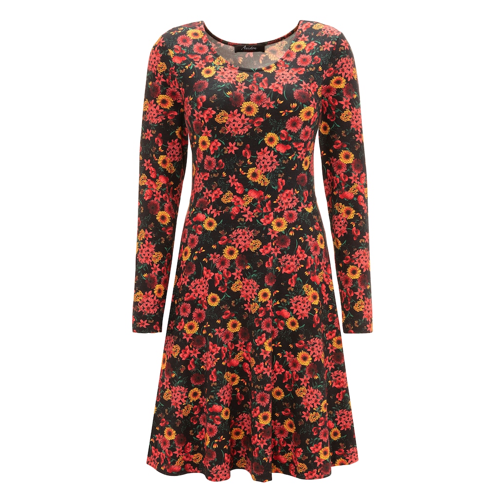 Aniston CASUAL Jerseykleid, mit zartem Blumendruck