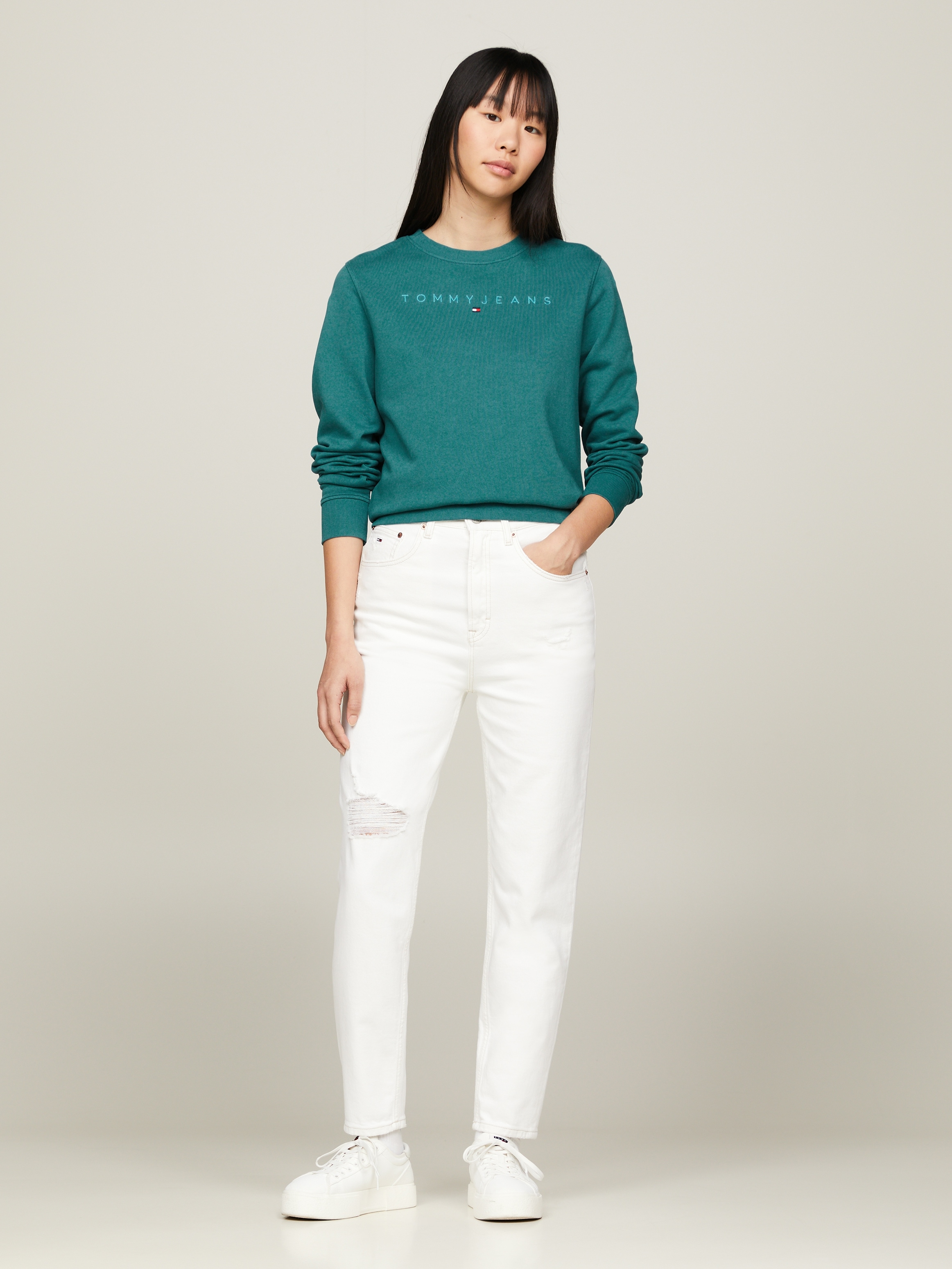 Tommy Jeans Mom-Jeans »High waist - Mom-Jeans Tapered«, mit Destroyed Effekten
