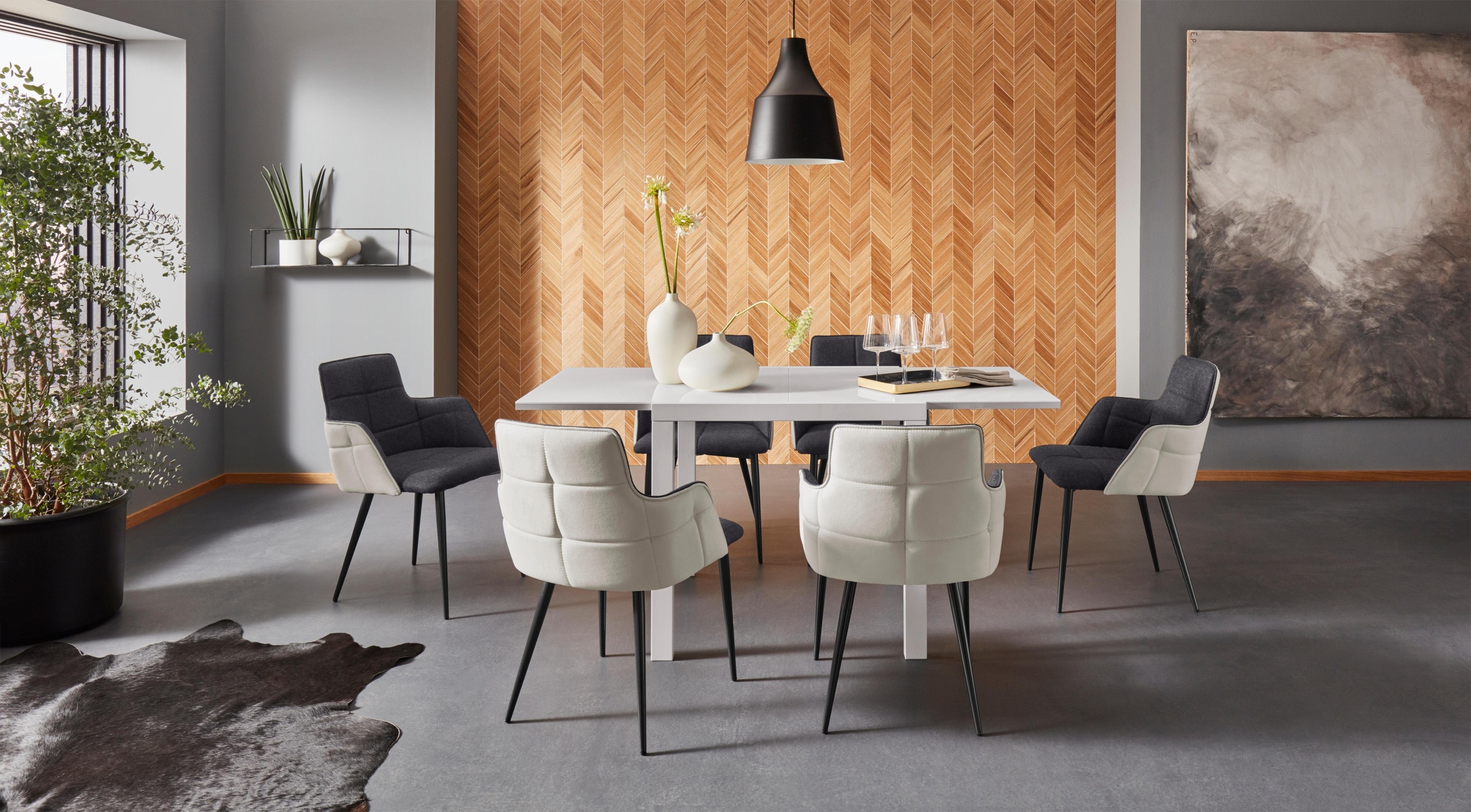 7. Bild von Places of Style Esstisch »Cora«, mit einer Auszugsfunktion, aus schönem Massivholz