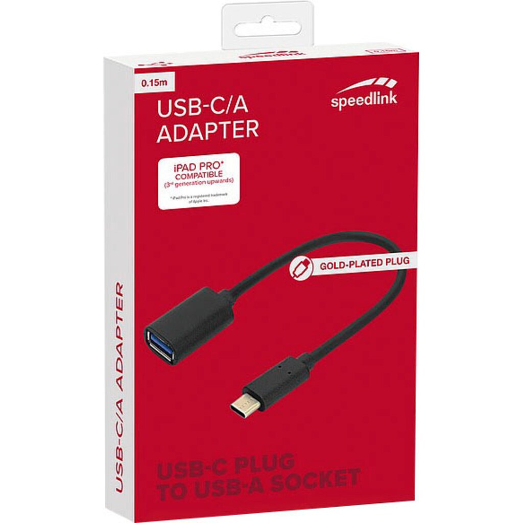 Speedlink Computer-Adapter »USB-C zu USB-A Adapter HQ«, 15 cm