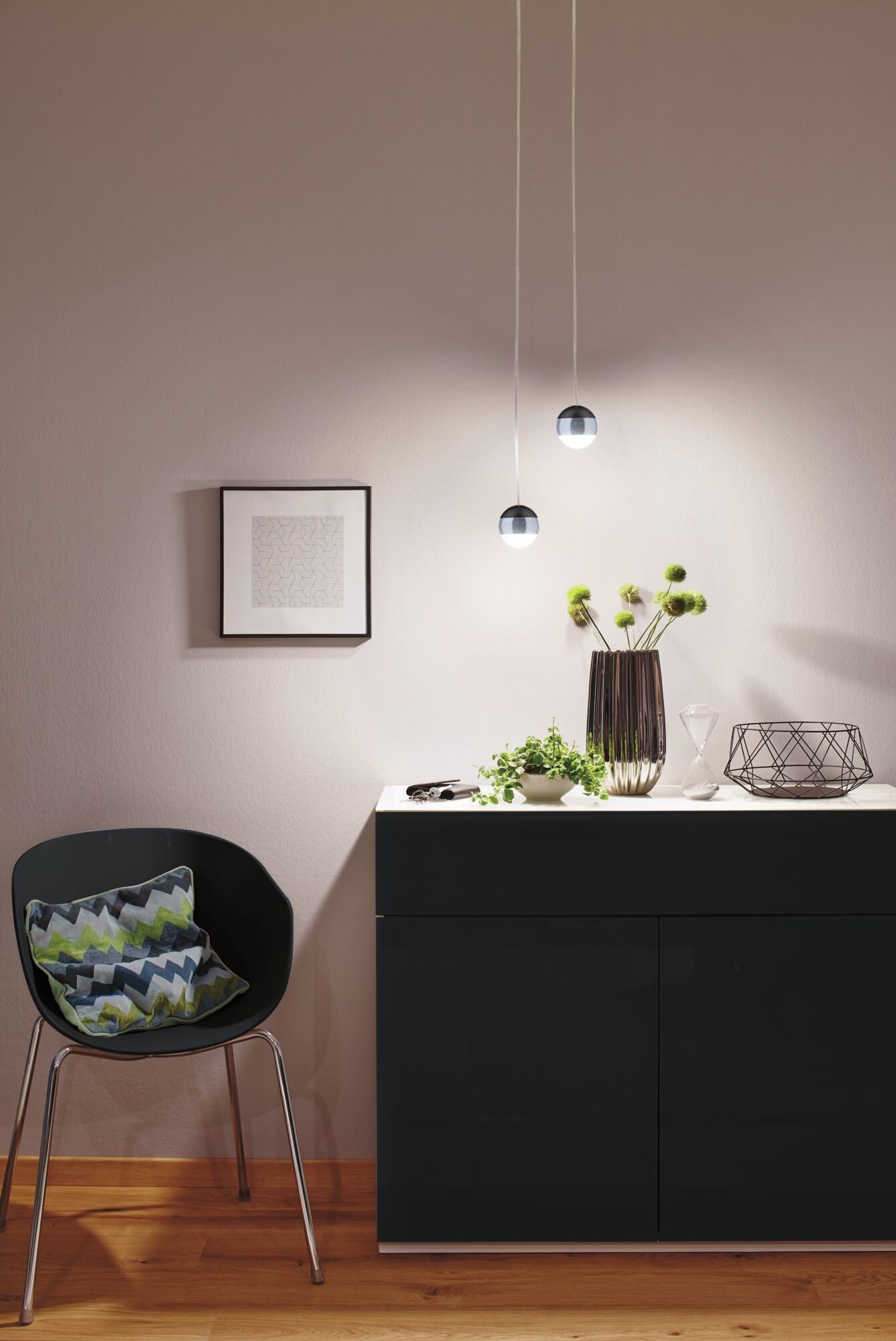 Paulmann Schienensystem-Leuchten »URail Pendel Capsule II 440lm 6,3W 4000K 230V Chrom matt, Chrom«, dimmbar