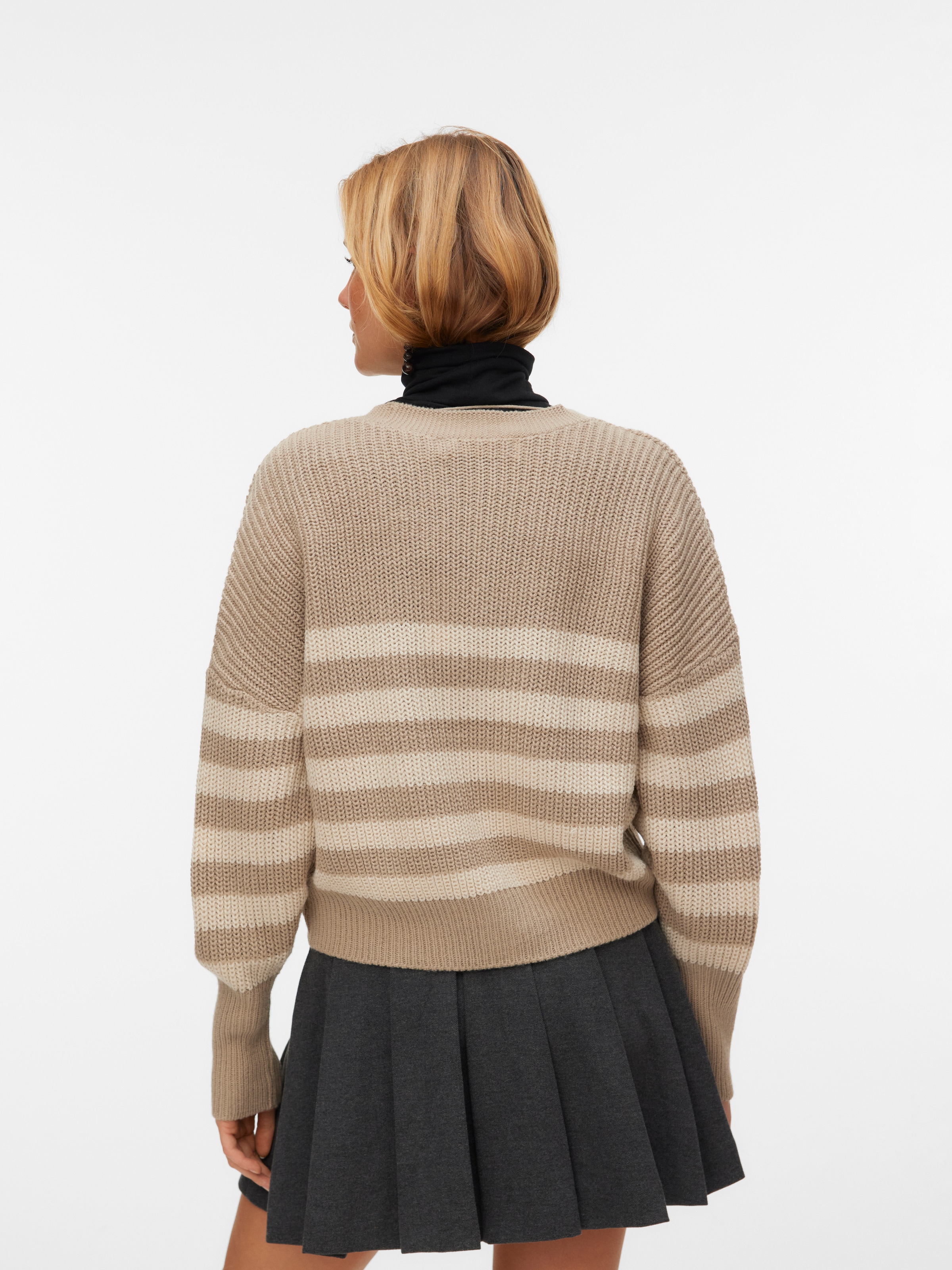 Vero Moda Strickjacke »VMLEA LS V-NECK CUFF CARDIGAN NOOS« Rippstrick
