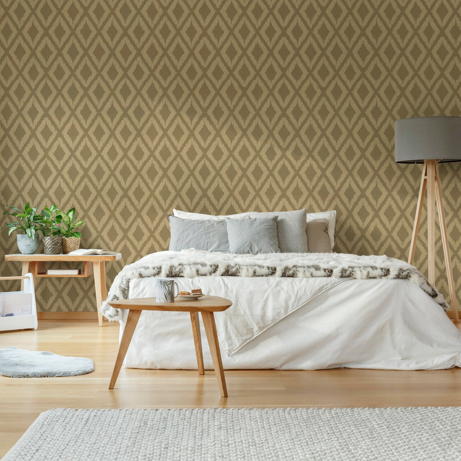 WOW Vliestapete »Ikat Kamel«, FSC® zertifiziert, mit lebhaftem Druck, 10 Me günstig online kaufen