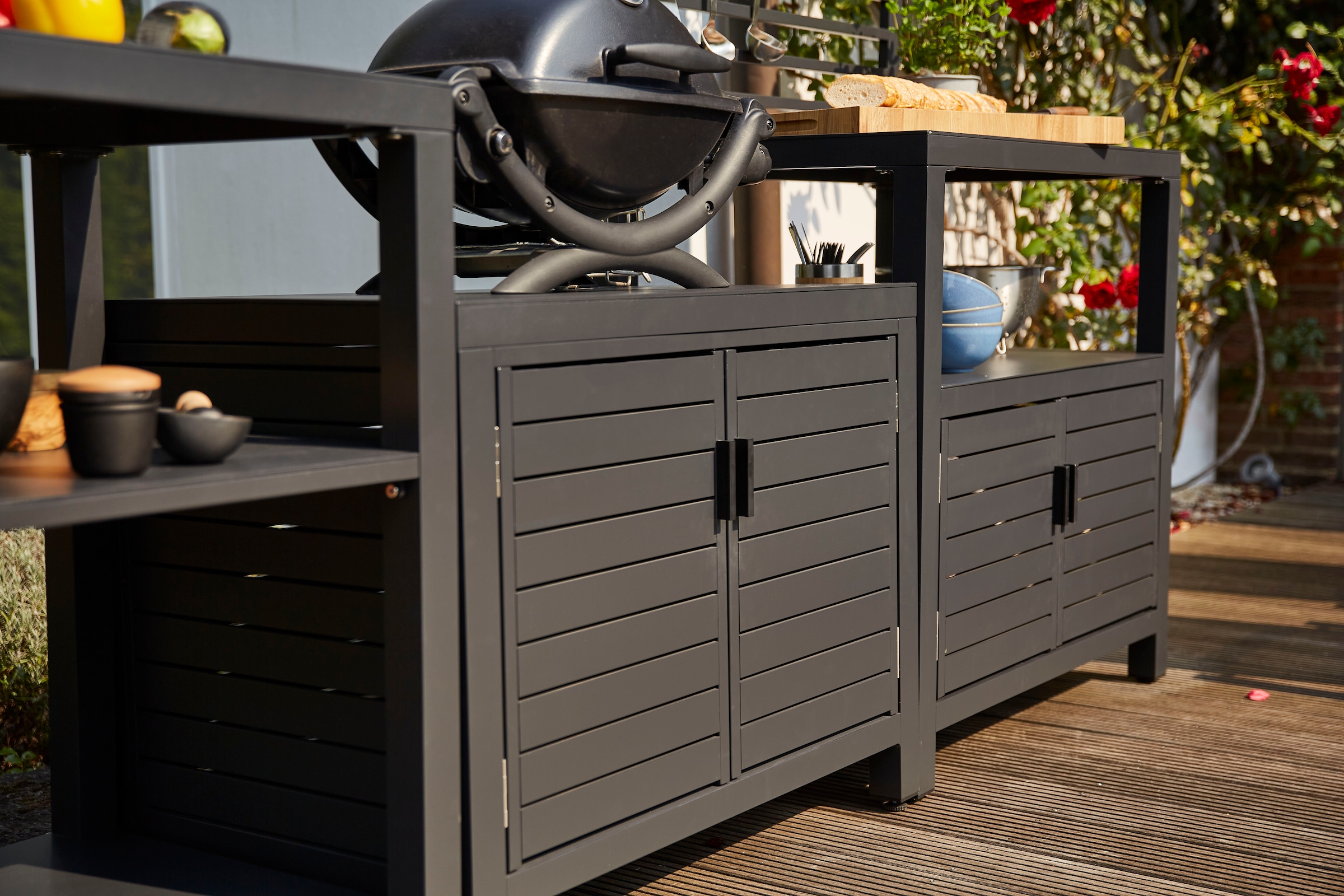 Siena Garden Outdoor-Küche »Texas 3er-Set« Set,  aus Aluminium in matt anthrazit