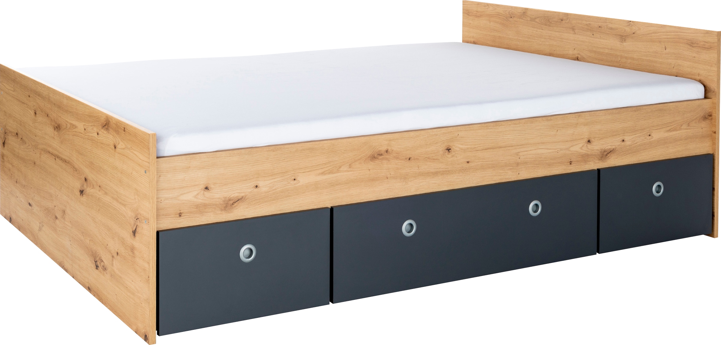 arthur berndt Jugendzimmer-Set »Alessio«, (Set, 3 tlg., Bett und Kleiderschrank), mit Melamin-Oberfläche