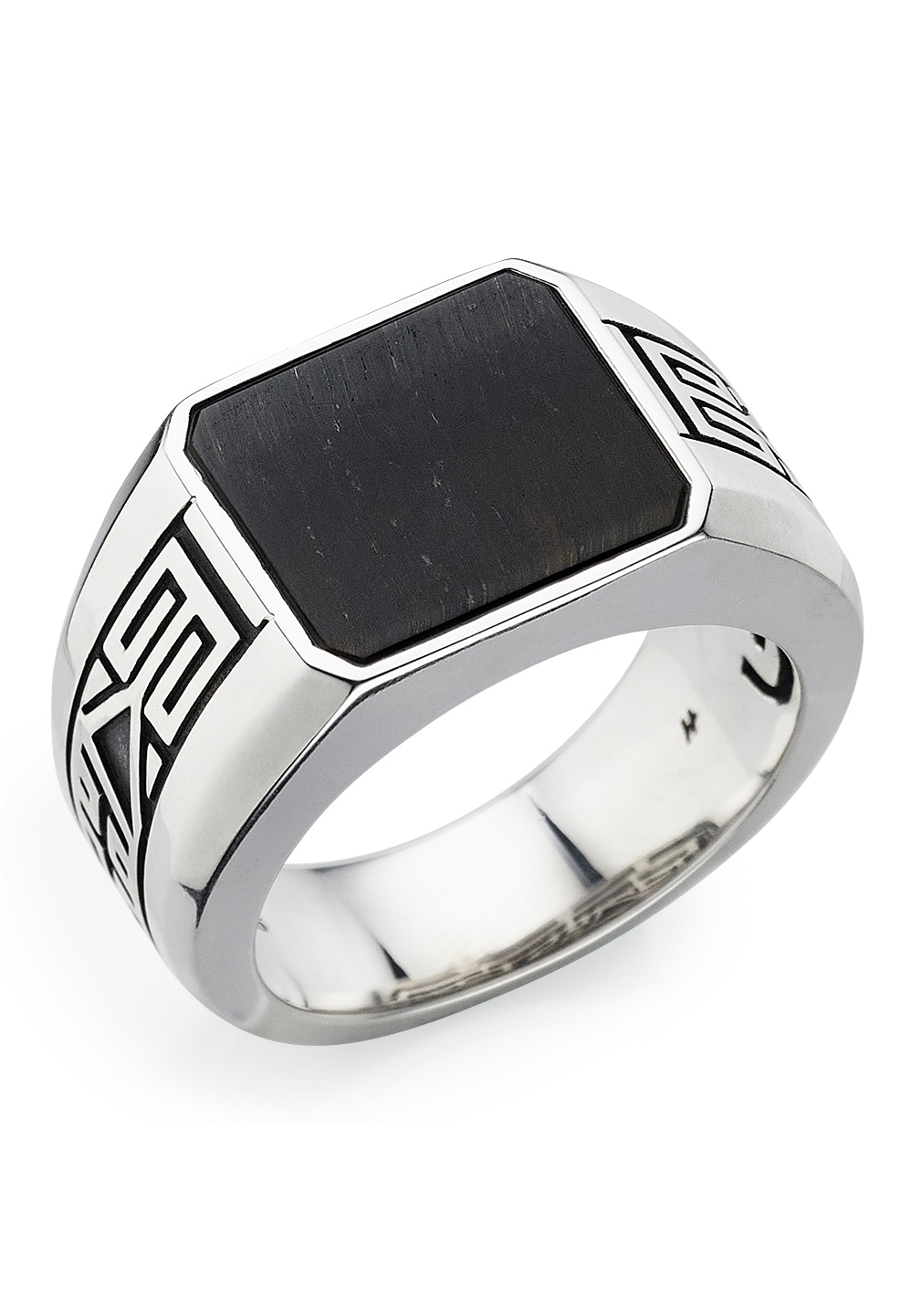 HECHTER PARIS Fingerring »Schmuck Geschenk Silber 925 Herrenring Farbstein Edelstein«, mit Onyx oder Tigerauge