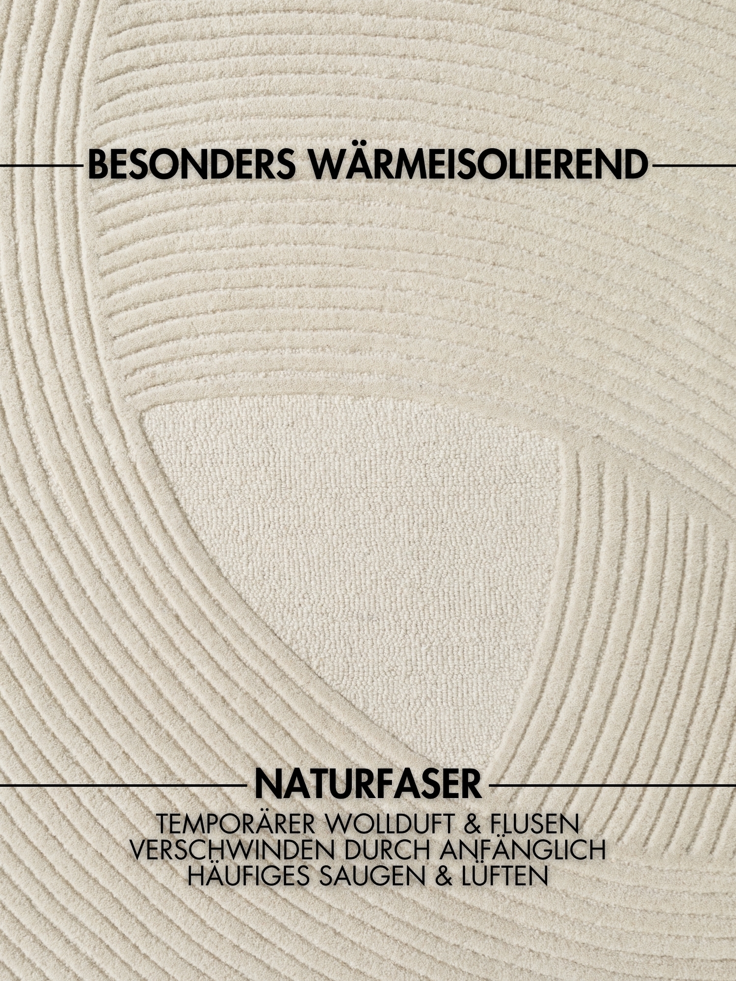 Ted Baker Wollteppich »Teppich Wollteppich Victoria« rechteckig 18 mm Höhe Naturteppich Wolle, Hoch-Tief-Design, Wohnzimmer, Schlafzimmer