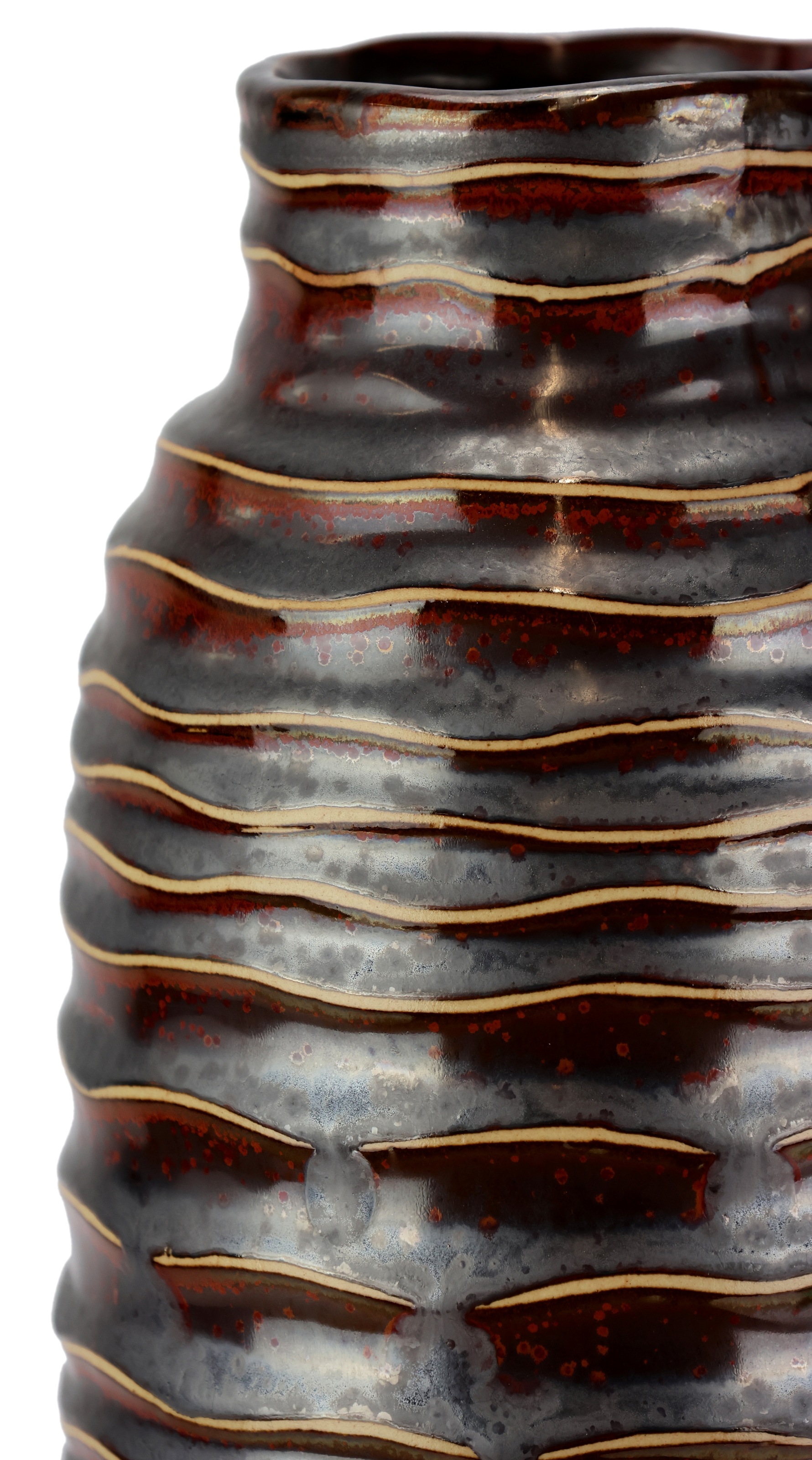I.GE.A. Dekovase »Vase aus Keramik«, (1 St.), Dekovase Blumenvase Modern für Tischdeko Tischvase Deko Trockenblume