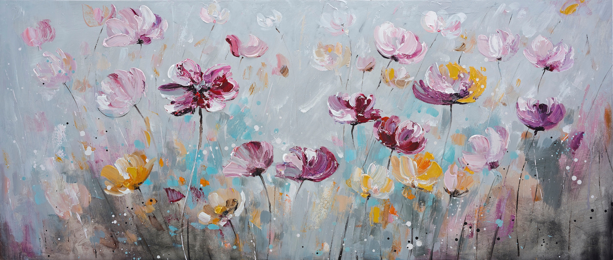 Bönninghoff Ölgemälde Blumen   Blumenwiese 1 Stk. tlg. jedes Bild ein Unika günstig online kaufen