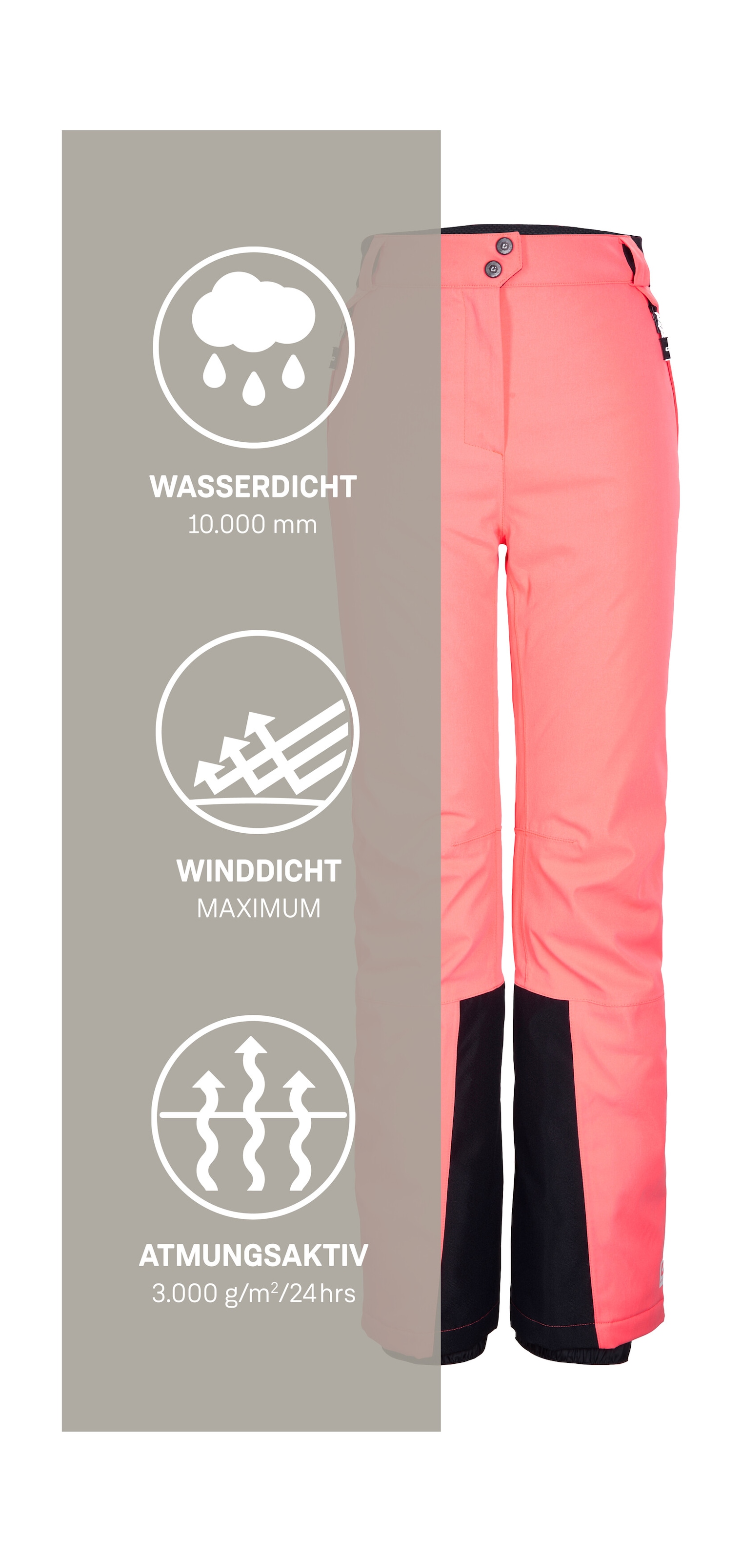 Killtec Skihose »KSW 278 WMN SKI PNTS«  Wind- und wasserdicht, atmungsaktiv, verstellbarer Bund, Kantenschutz