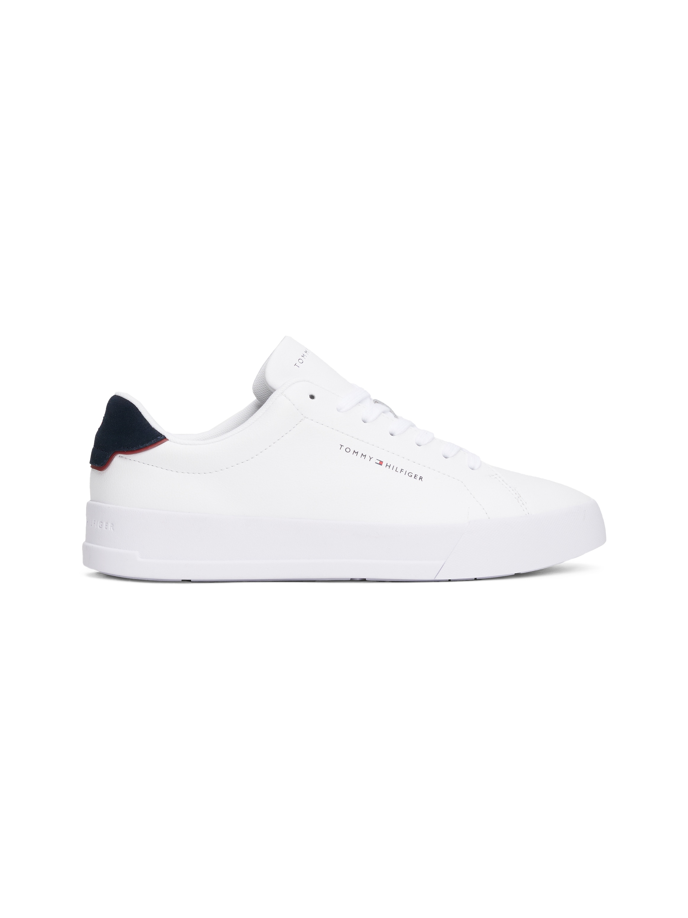 Tommy Hilfiger Sneaker »TH COURT LTH DETAIL ESS«, Freizeitschuh, Halbschuh, Schnürschuh mit seitlichem Logoschriftzug