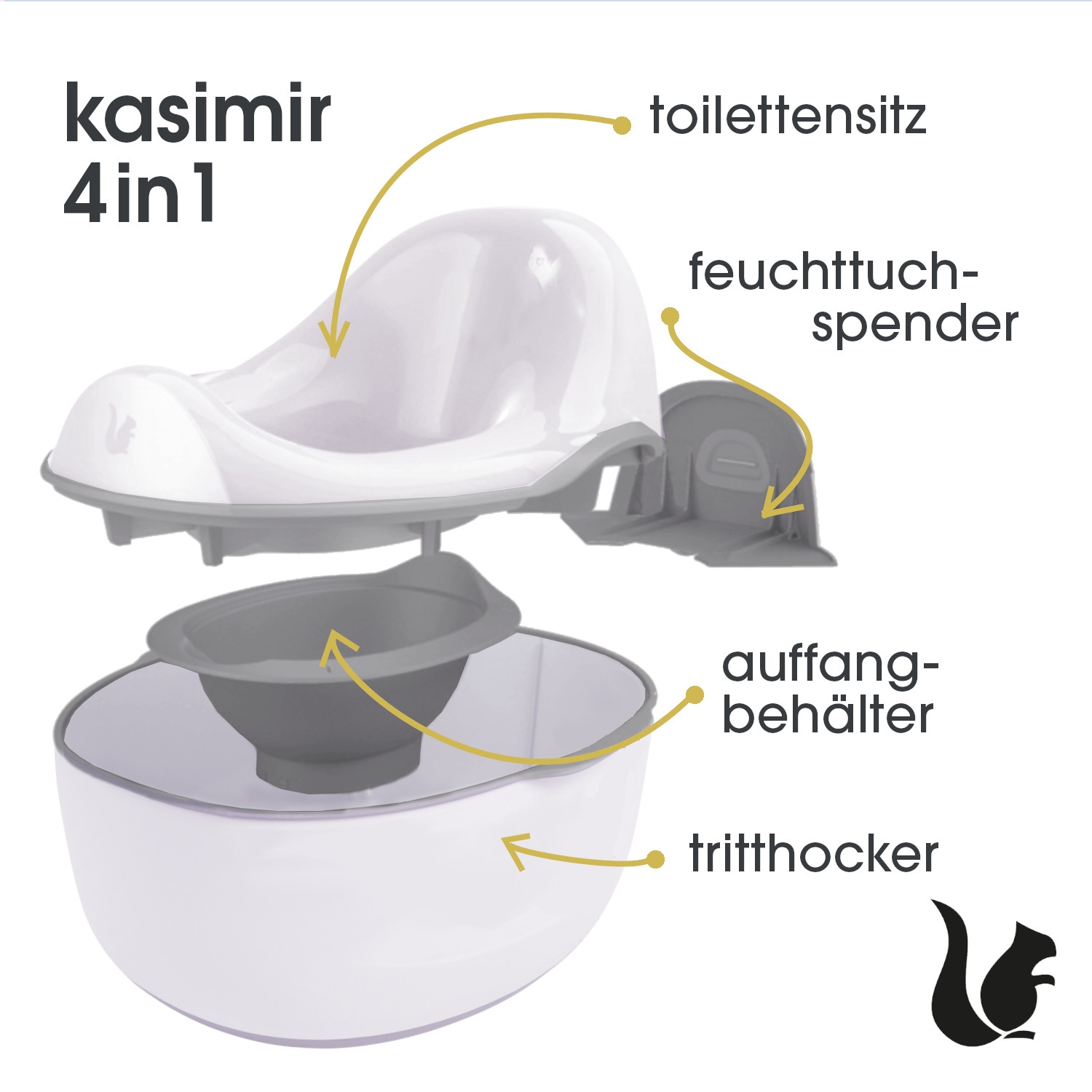 keeeper Toilettentrainer »kasimir babytopf deluxe 4in1, nordic white«, Made in Europe, FSC® - schützt Wald - weltweit