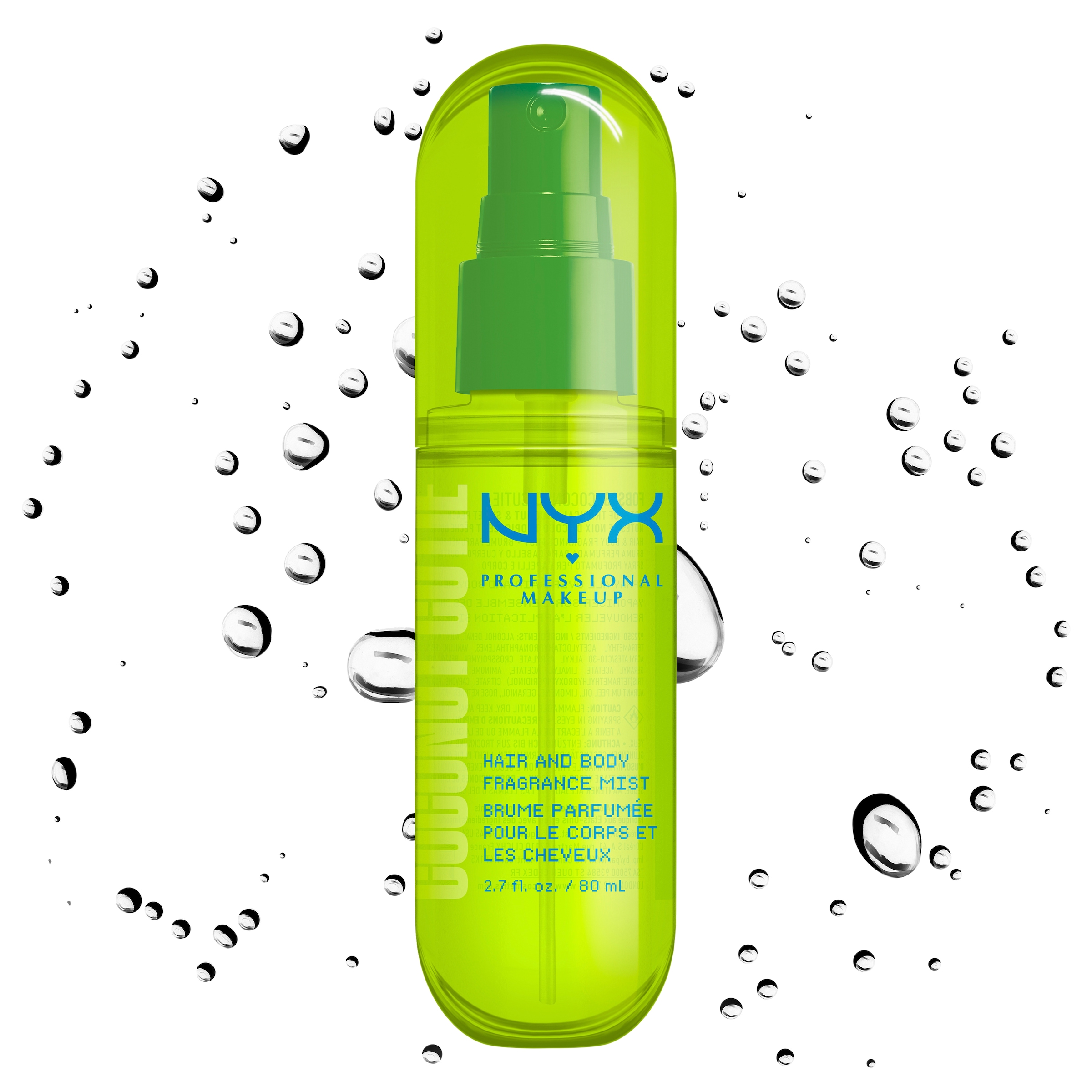 NYX PROFESSIONAL MAKEUP Bodyspray »COCONUT CUTIE HAIR & BODY MIST« tropische Mischung aus Kokosnuss & Pfirsich