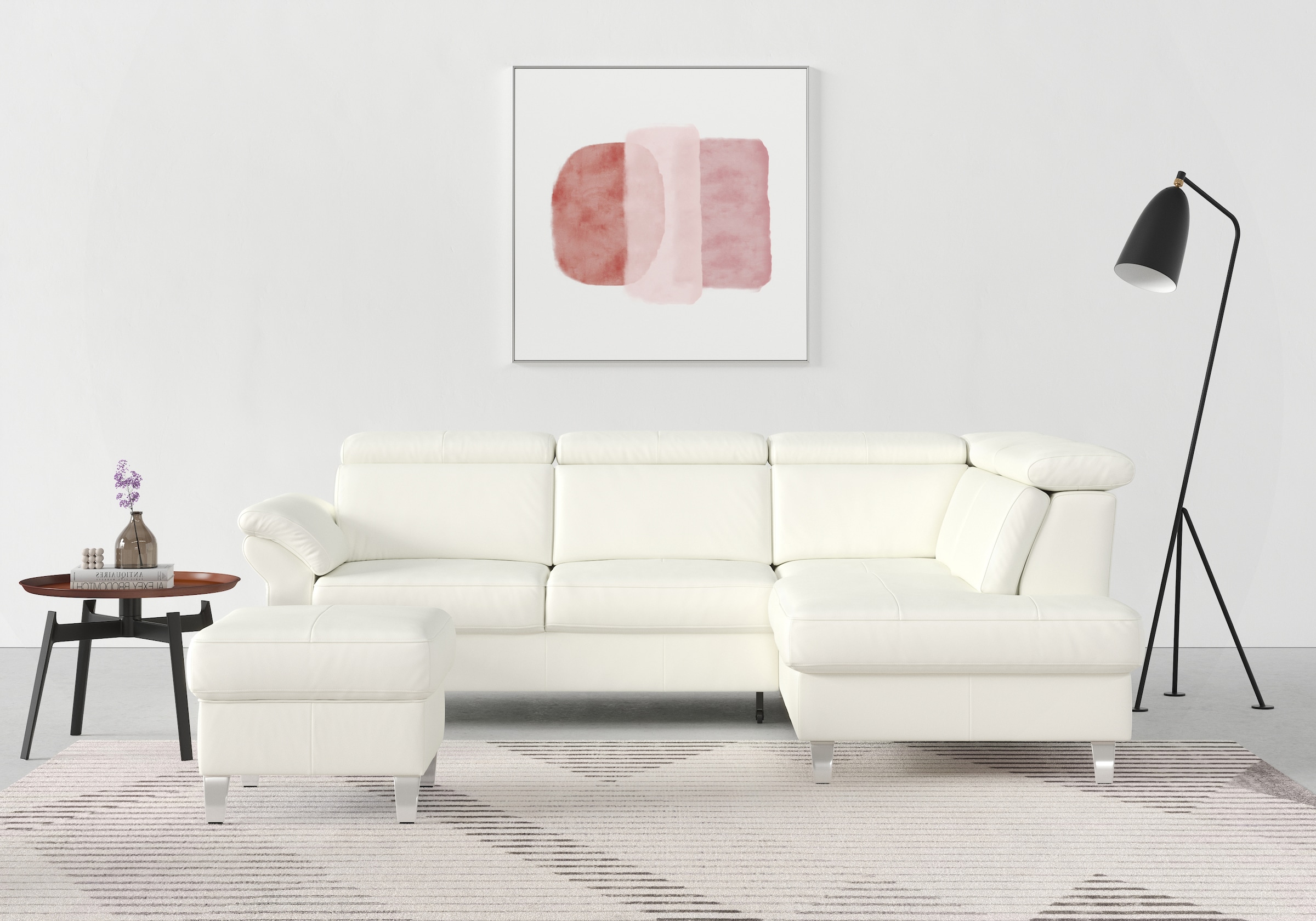 sit&more Ecksofa »Arngast L-Form« inklusive Kopfteilverstellung und Federke günstig online kaufen