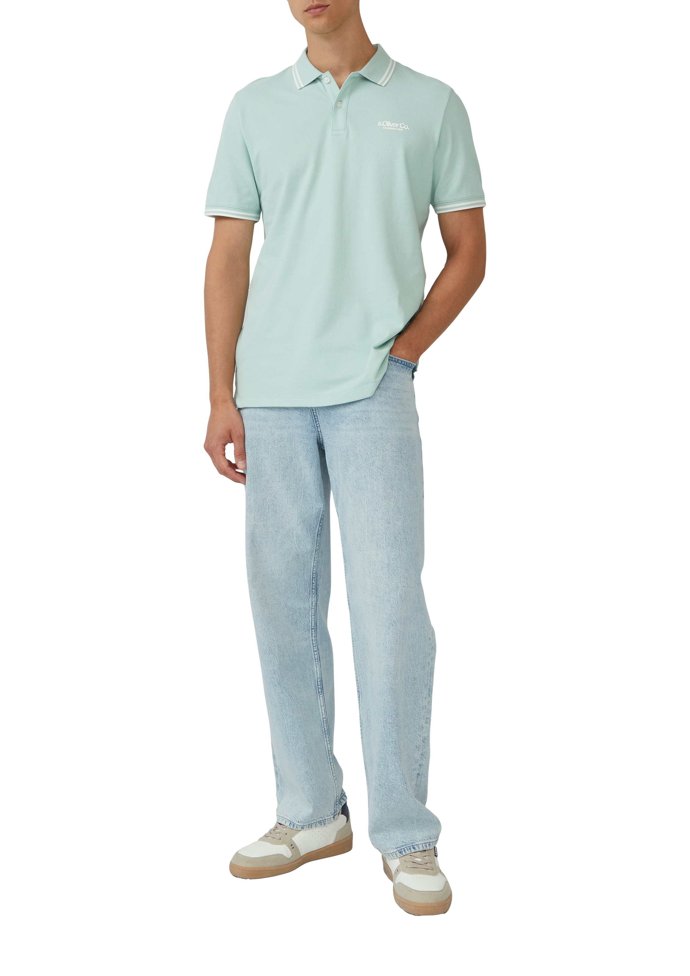 s.Oliver Poloshirt, mit Logo Schriftzug