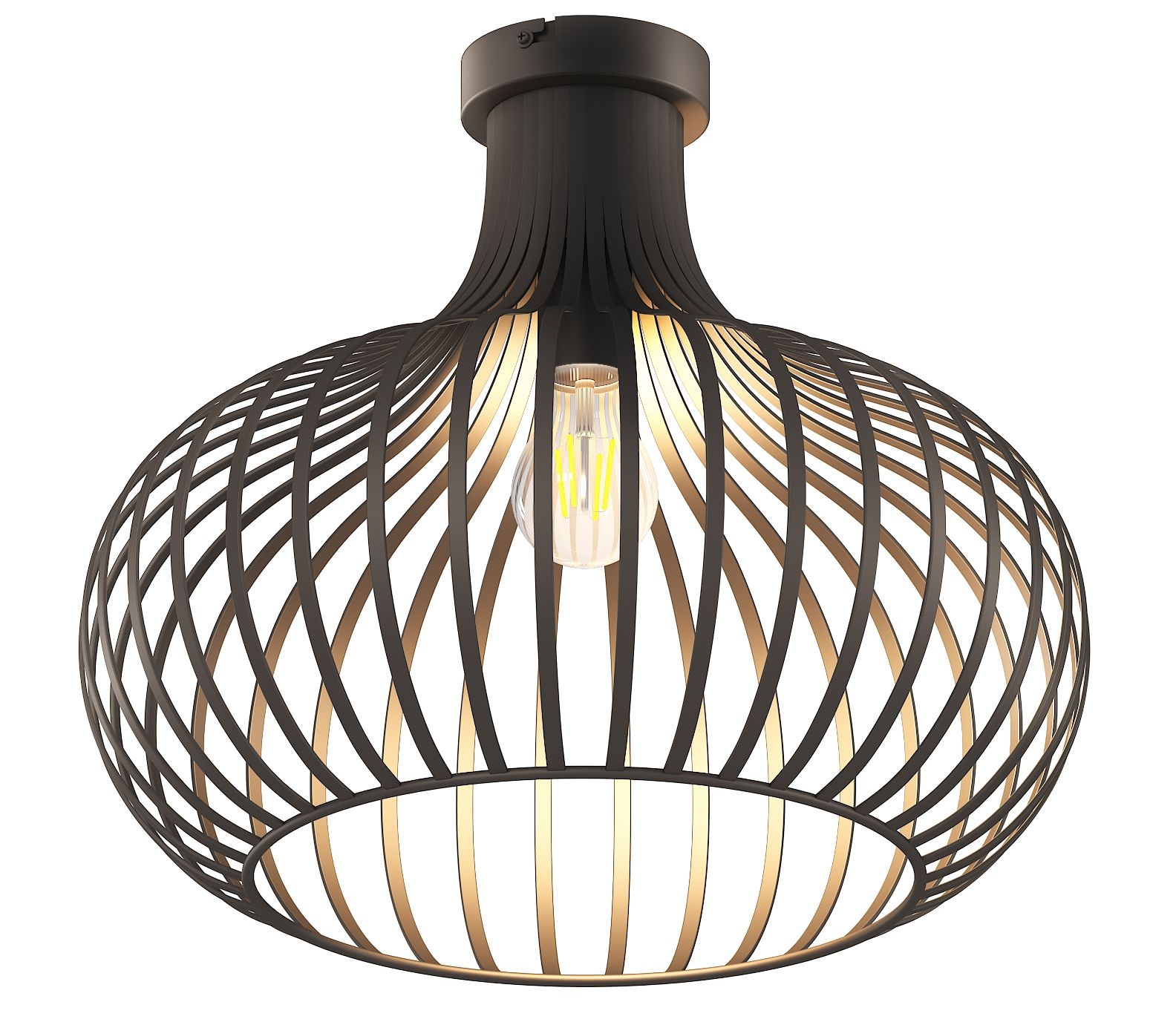 NOWA Deckenleuchte »MATEO« E27 Deckenlampe/rund/Wohnzimmer/Schlafzimmer/modern rostfarben matt