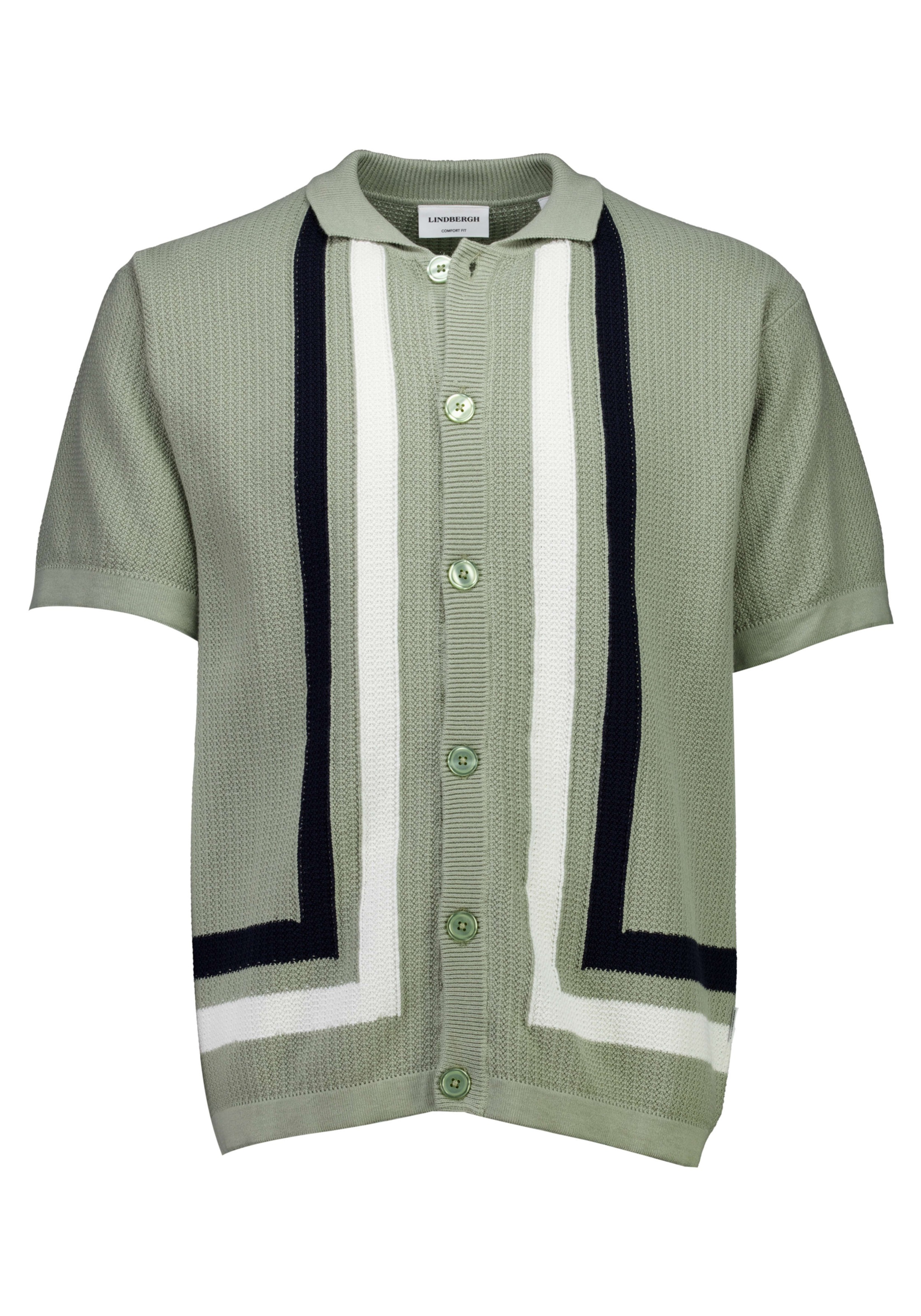 LINDBERGH Strickjacke Kurzarm-Strickjacke mit grafischem Muster