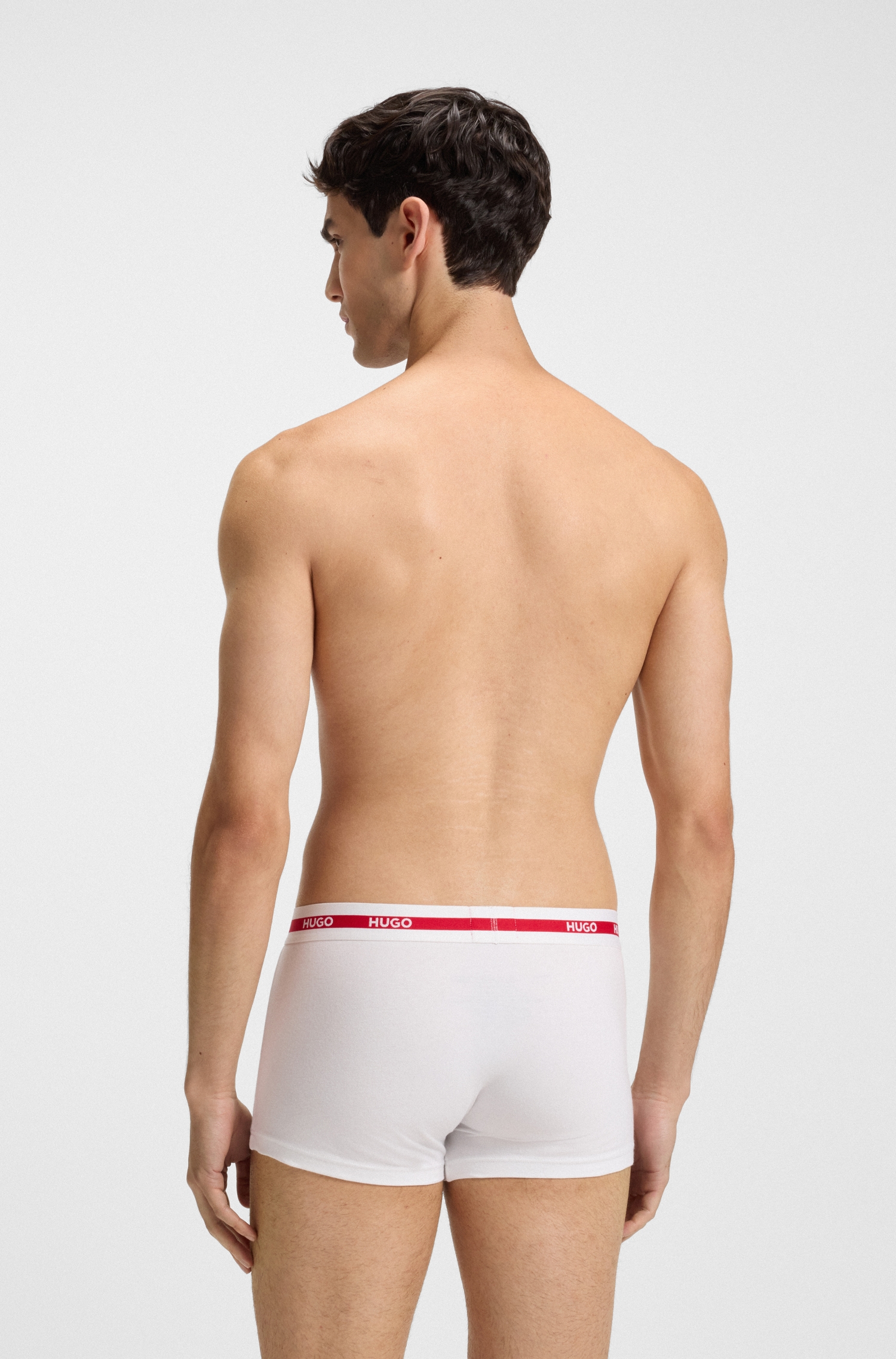 HUGO Underwear Trunk »TRIPLET PLANET« 3 Stk. Logos am elastischen Bund, mittlere Bundhöhe