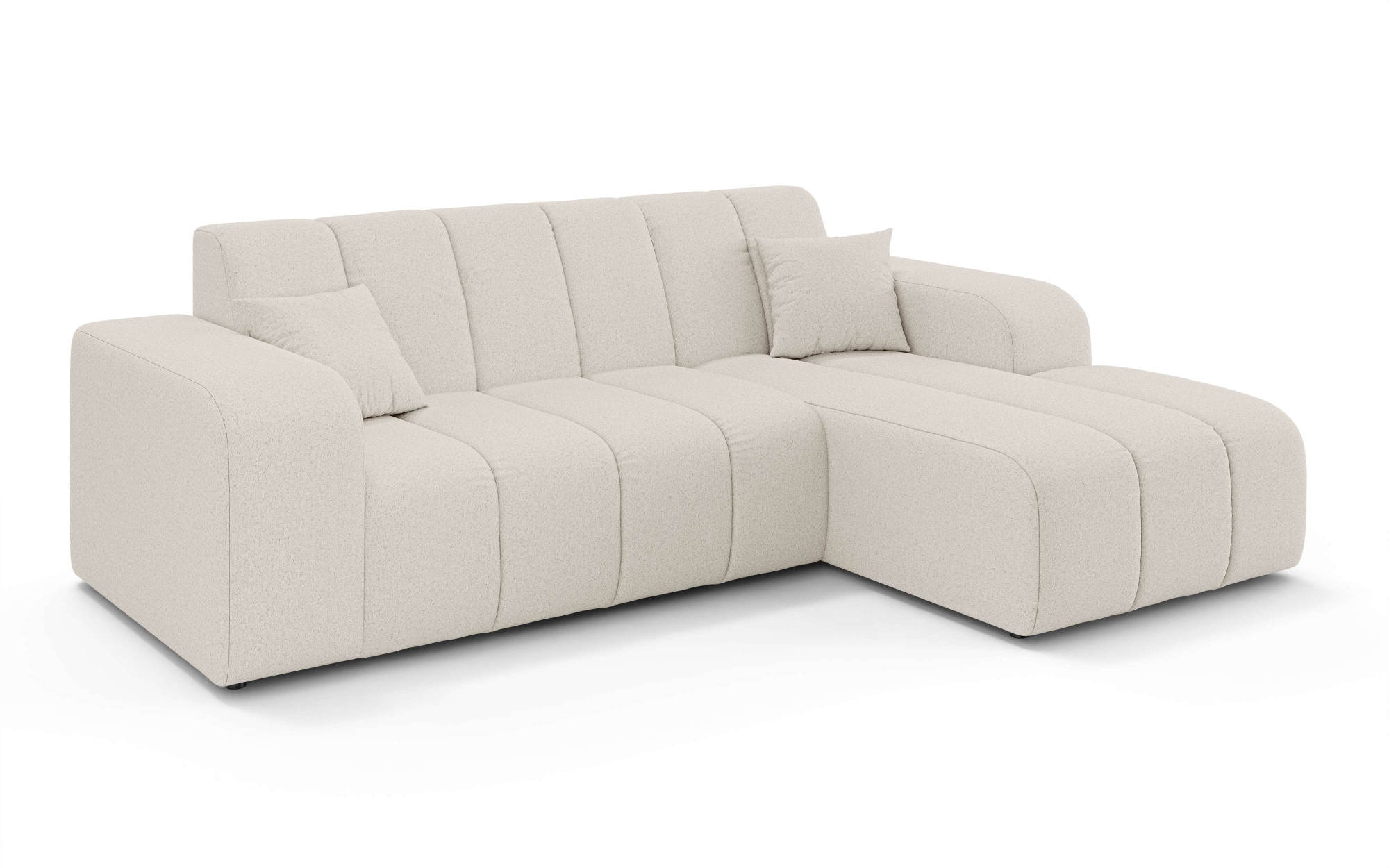 INOSIGN Ecksofa »CASSY L-Form, Schlafsofa mit Bettkasten, Maße B/T/H: 245/165/88 cm«, mit 2 Rückenkissen, Recamiere rechts oder links bestellbar