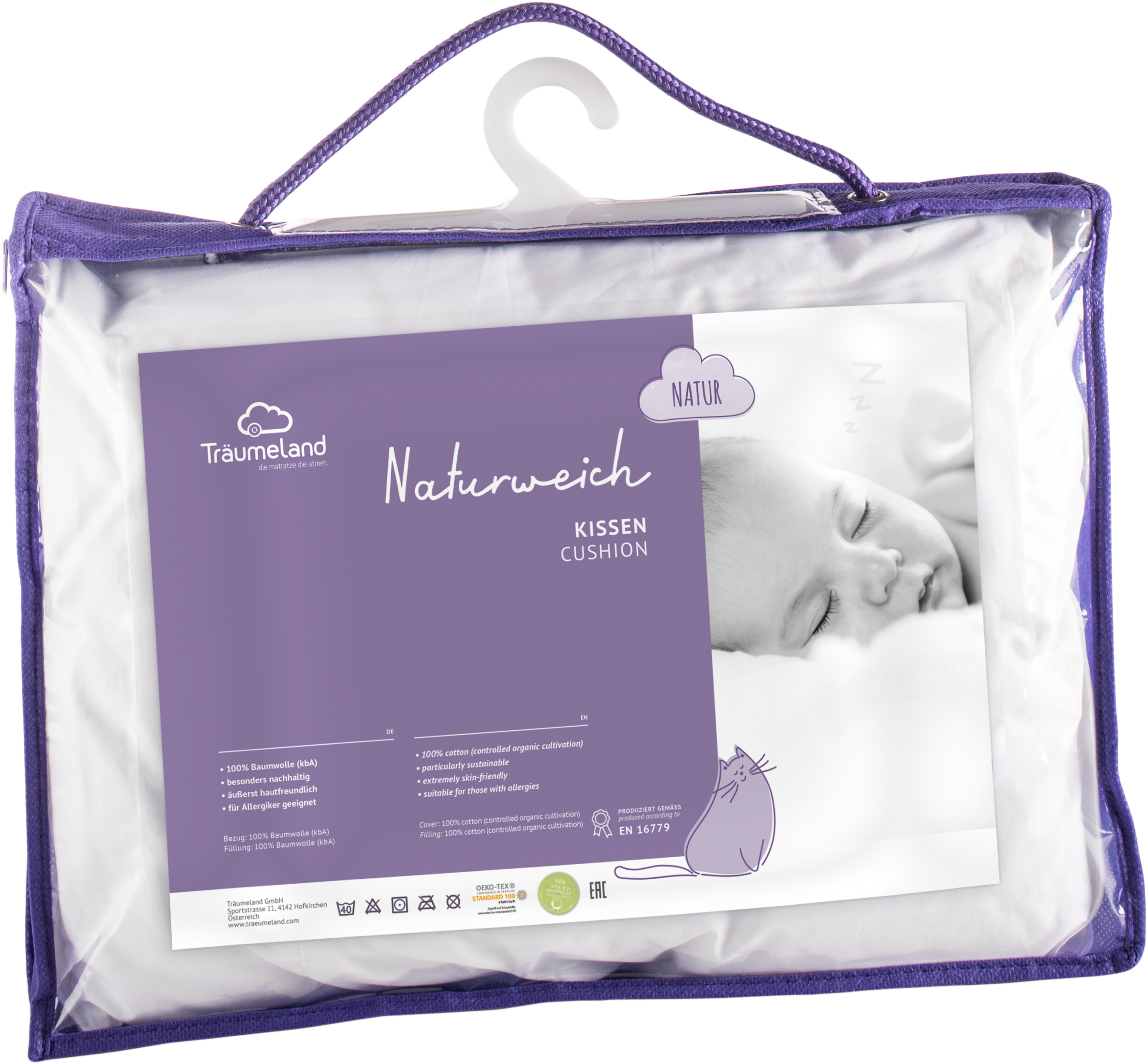 Träumeland Baumwollkissen »Naturweich« 1 Stk. tlg. günstig online kaufen