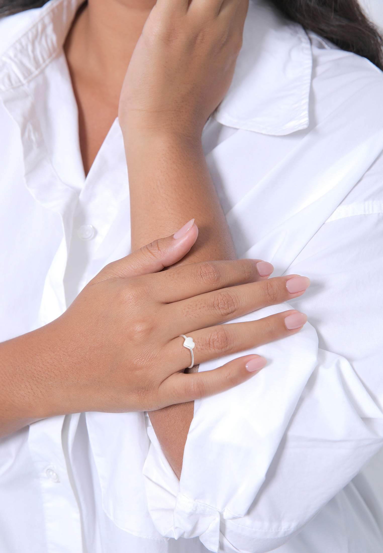 Elli Fingerring »Herz Liebe Valentinstag Zeitlos 925 Silber«