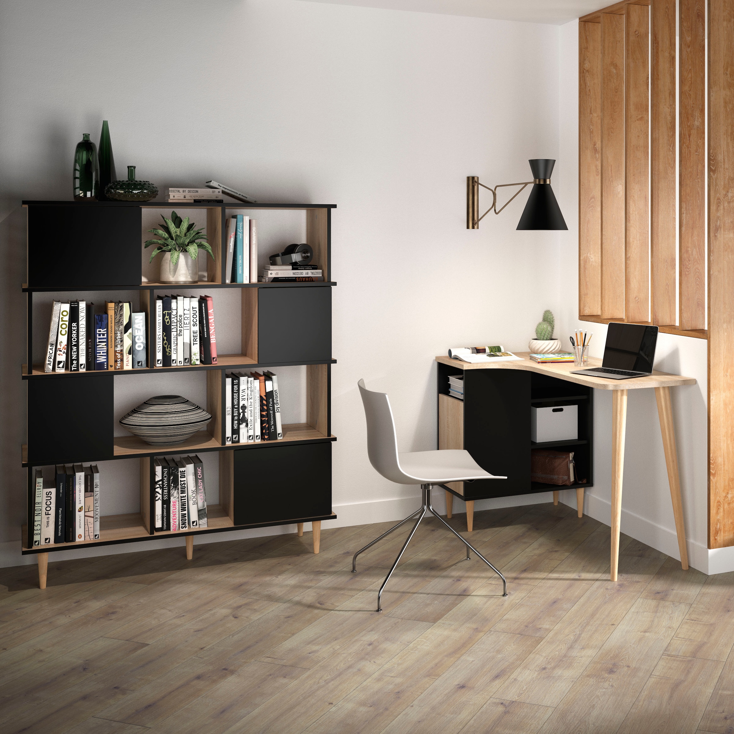 TemaHome Schreibtisch »NOOK«, platzsparender Eckschreibtisch