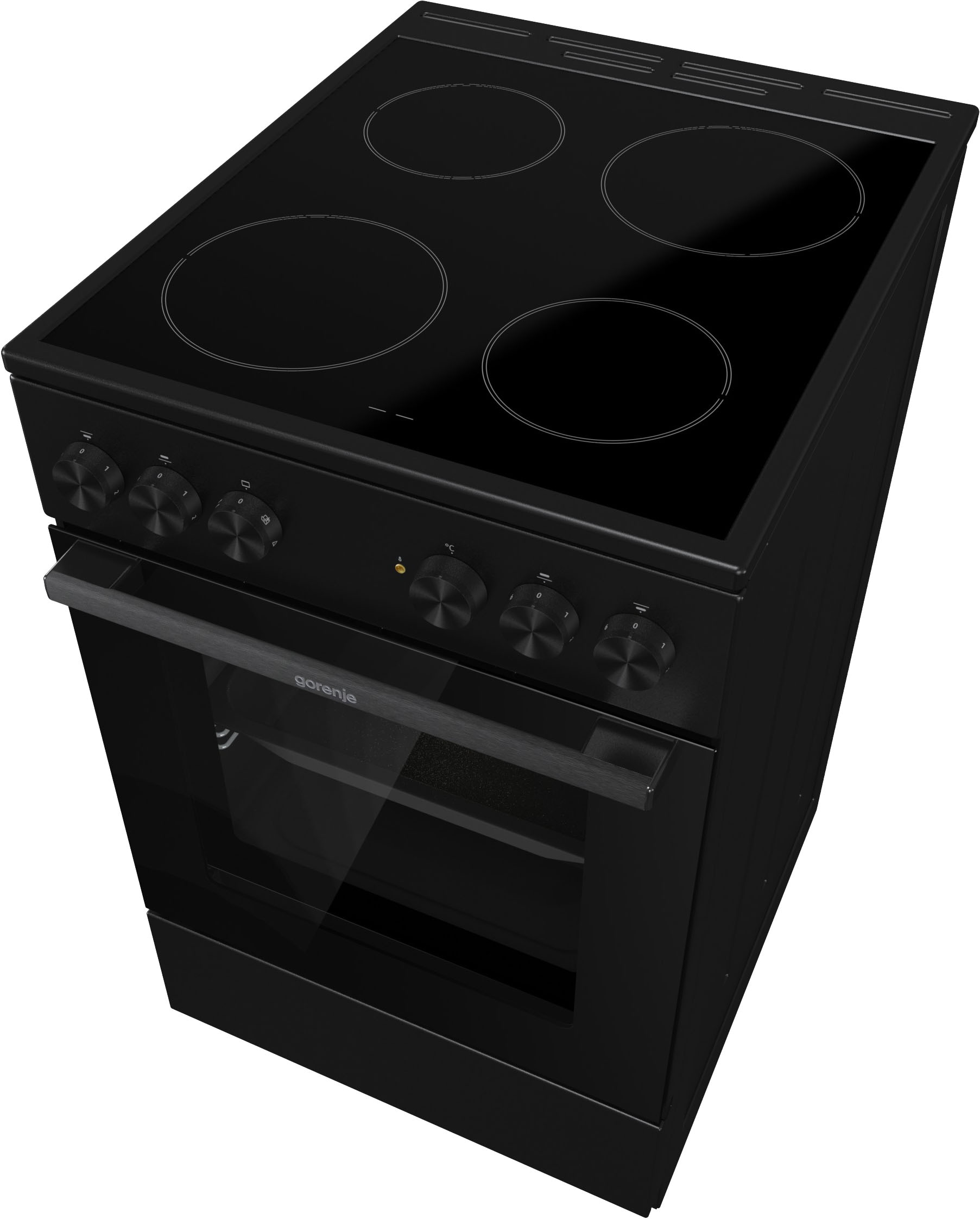 GORENJE Elektro-Standherd »GEC5A20BG« mit 1-fach-Teleskopauszug Aqua Clean 1 Stk. tlg. Black Design