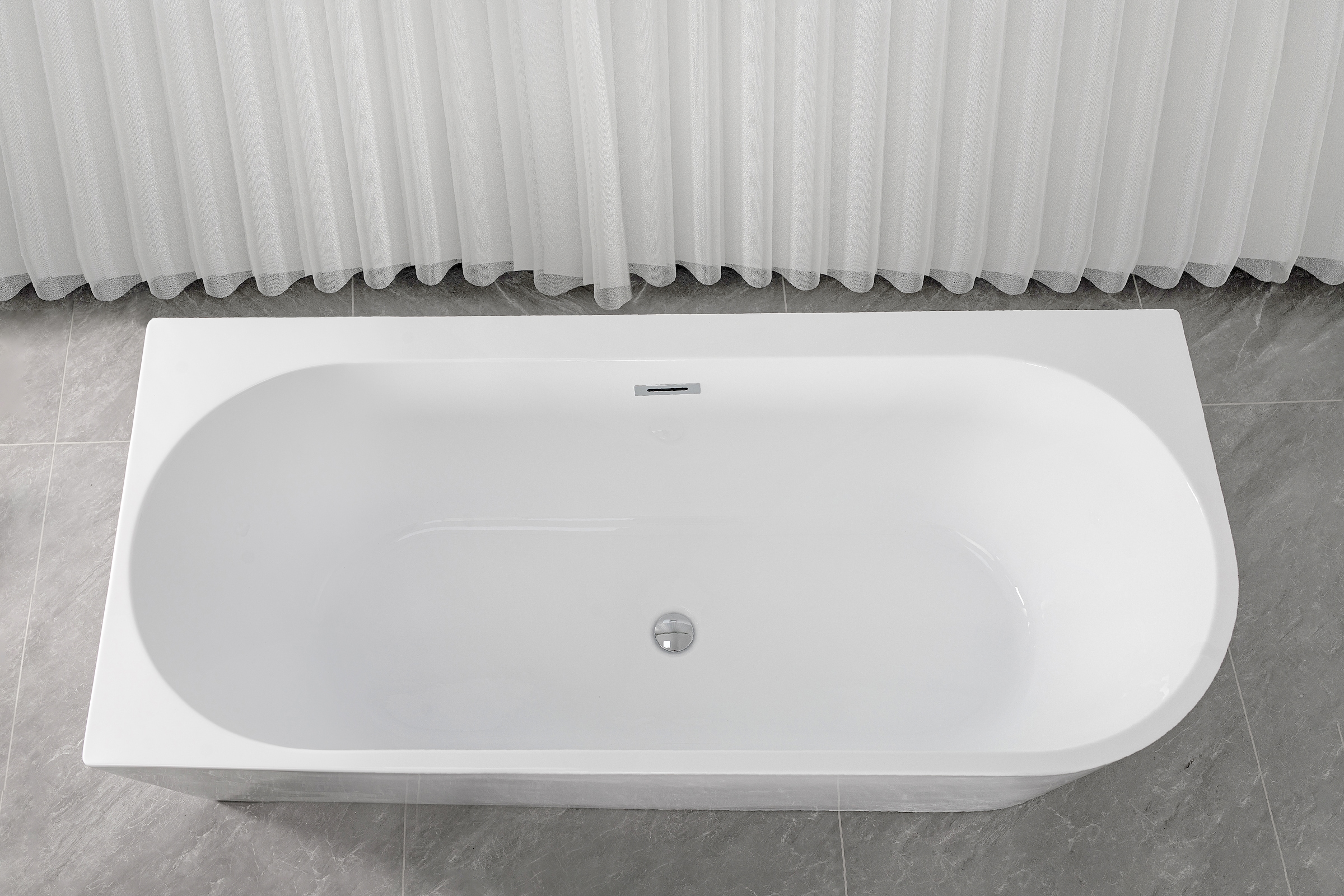 Sanotechnik Badewanne »SOLVA« Höhe 56 cm mit Ablaufstöpsel | verstellbare Füße | Überlauf 180cm, Acryl Badewanne links
