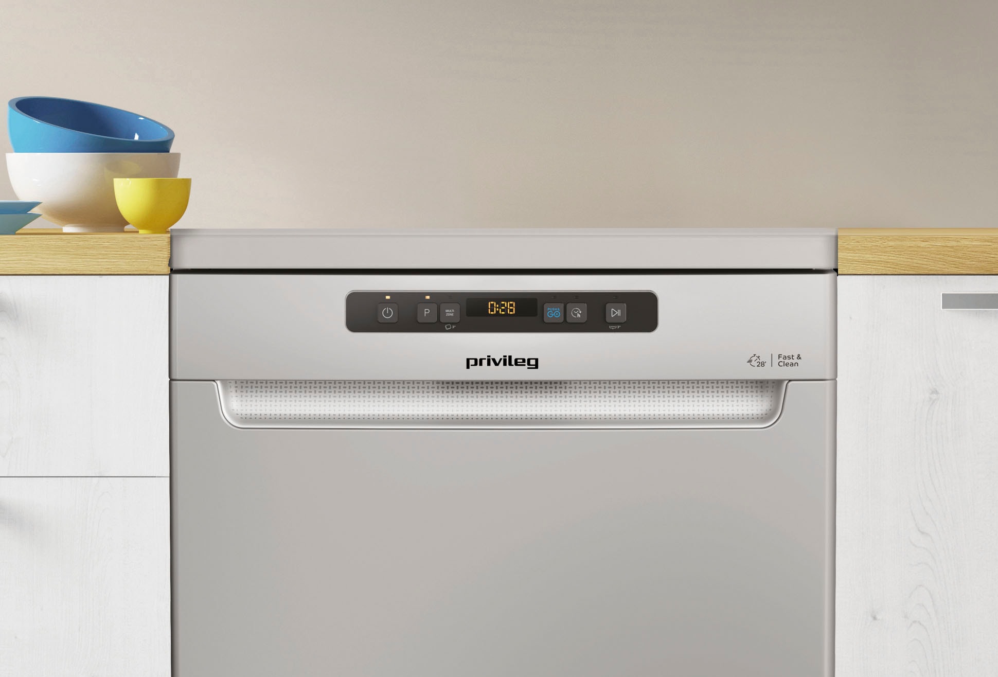 Privileg Standgeschirrspüler »P0F ECO D551 S«, 14 Maßgedecke