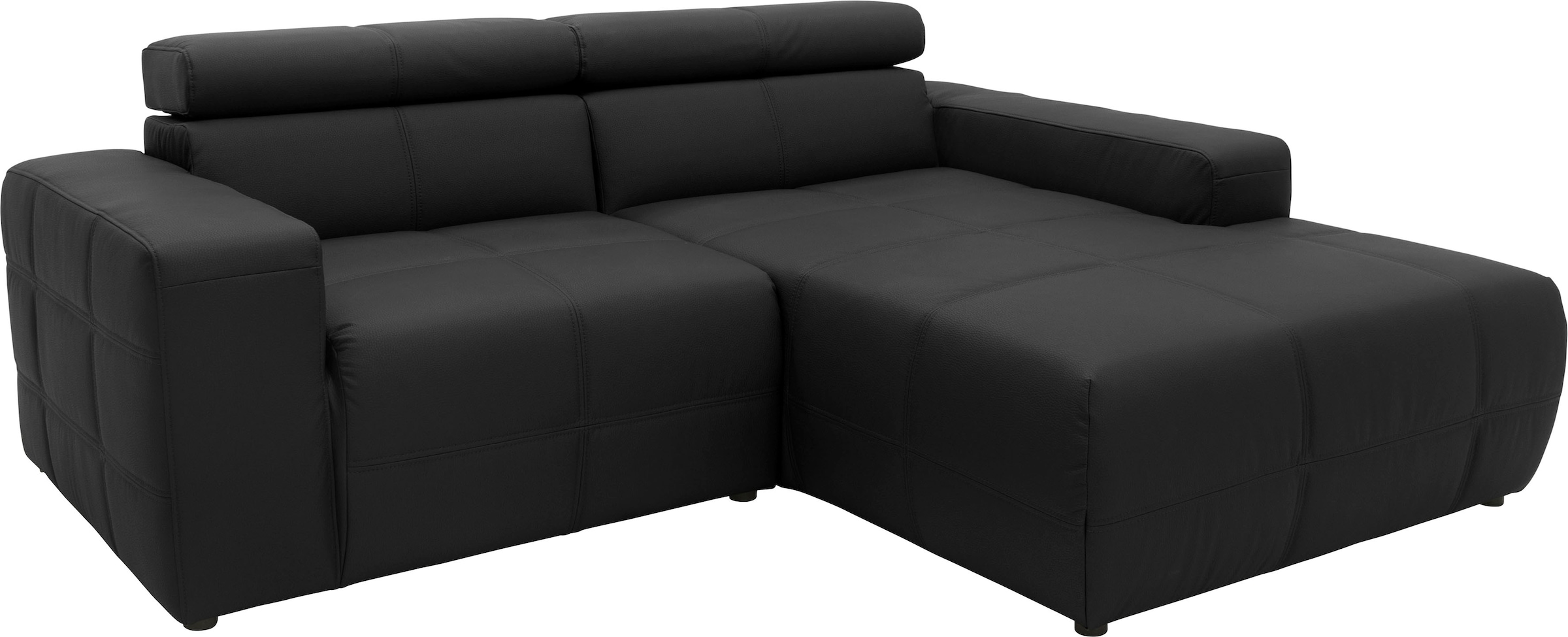 DOMO collection Ecksofa »Brandon B/T/H: 214/100/80 cm, L-Form«, Mit Kopfteilverstellung, auch in Leder und Cord, L-Form