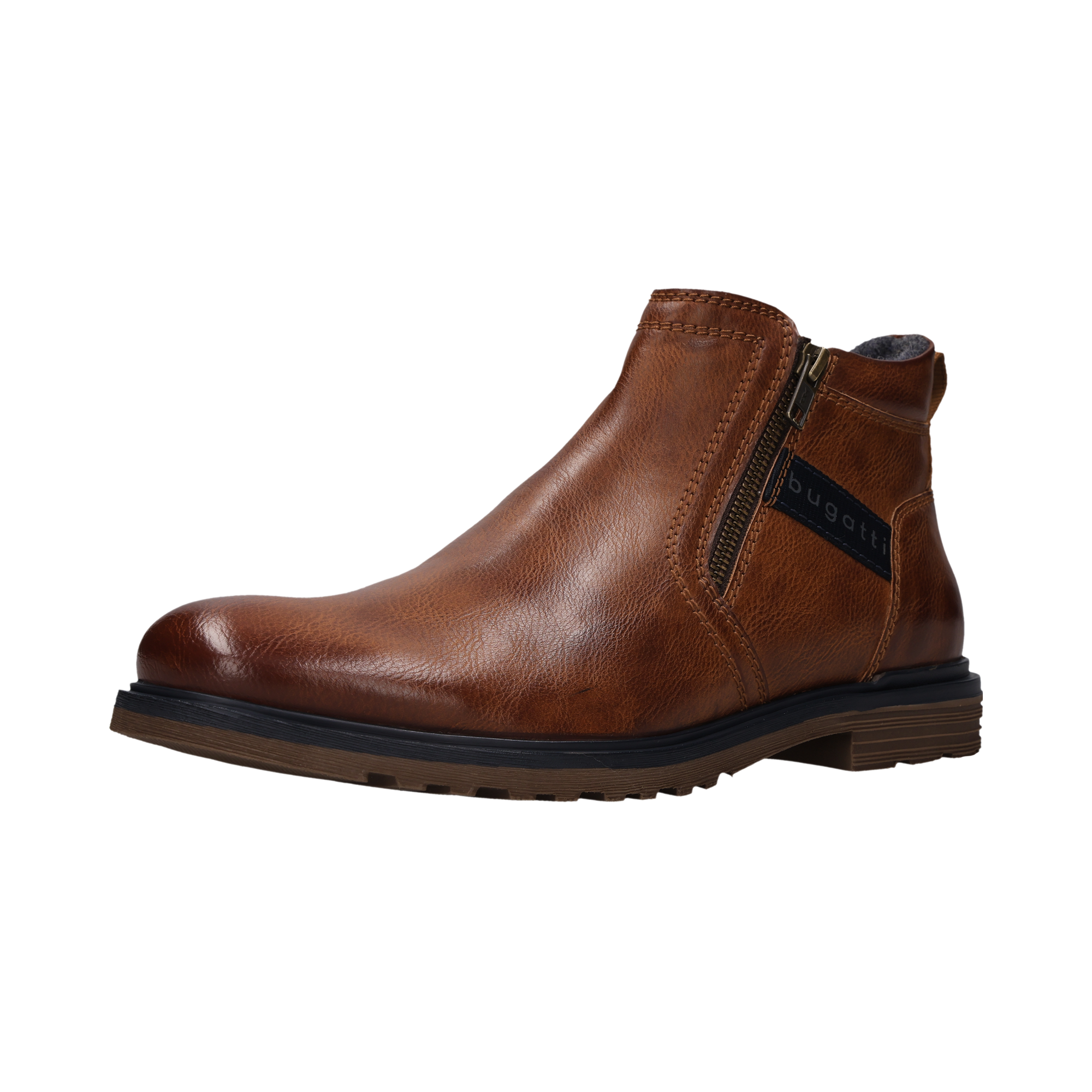 bugatti Stiefelette  Zipper Boots, Stiefelette mit Profillaufsohle - schmale Form
