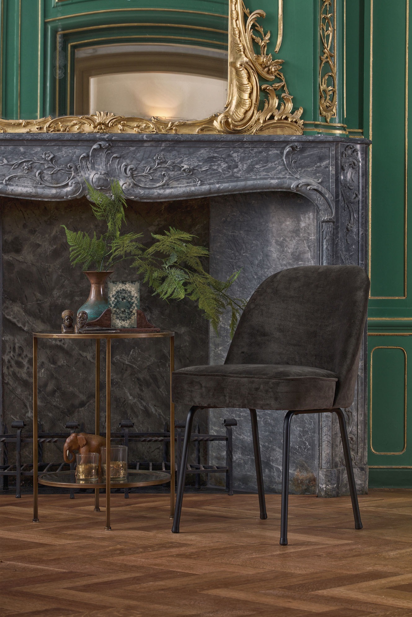 WOOOD Esszimmerstuhl »Stockholm« (Set) 2 Stk. Samt Polsterstuhl, 4-Fuß-Meta günstig online kaufen